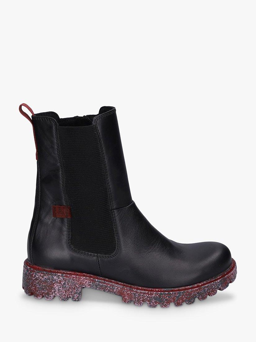 Josef Seibel Marta 12 Painted Sole Combat Boot, Black/Multi
