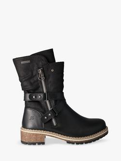 Josef Seibel Waylynn 13 Leather Biker Boots, Black - view 2, Black