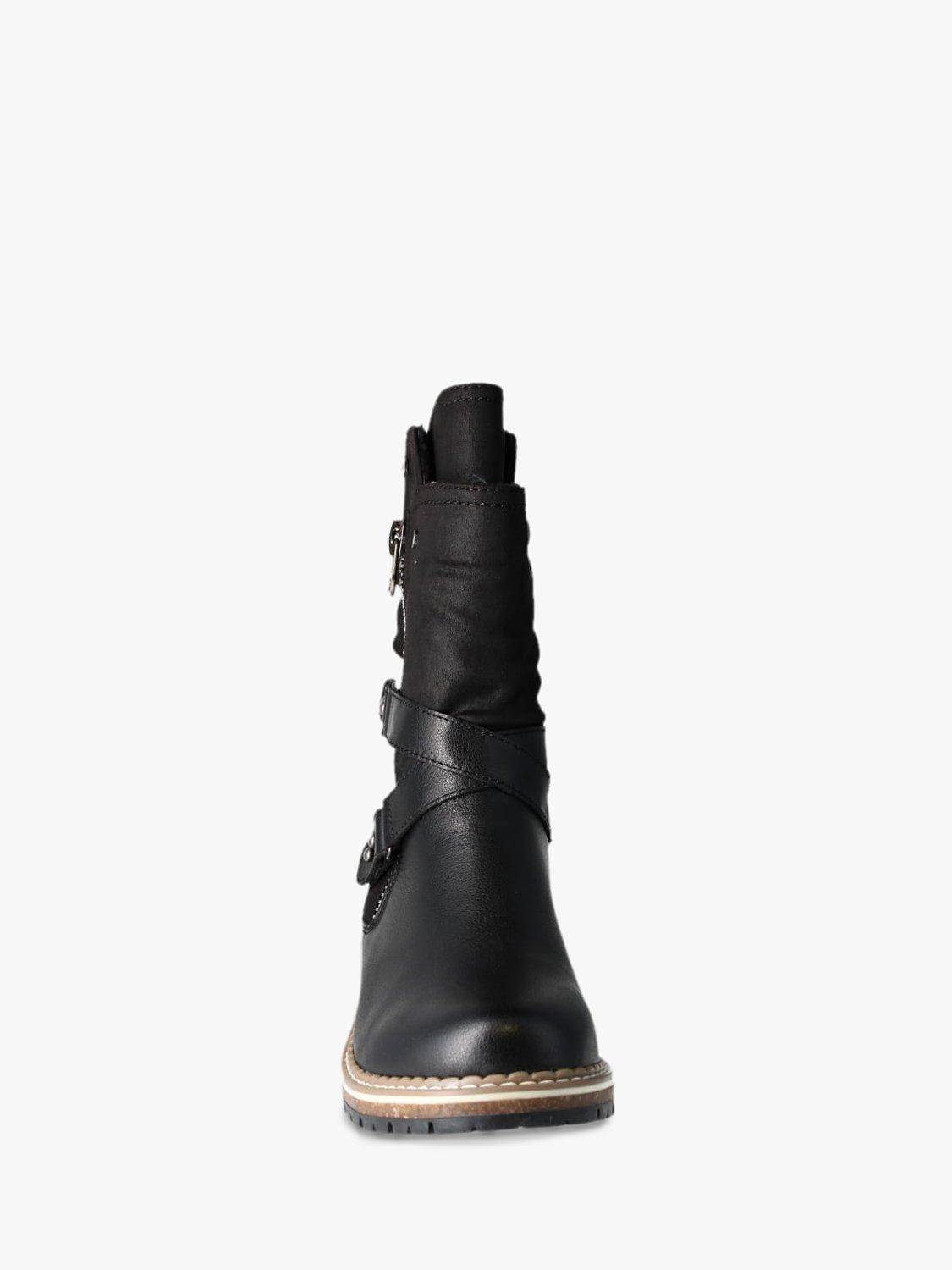 Product image 4 of 5, which shows Josef Seibel Waylynn 13 Leather Biker Boots, Black, 3