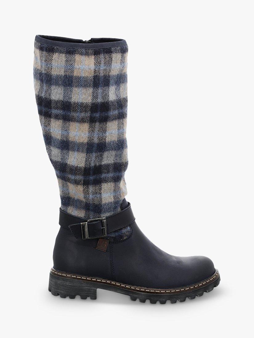 Josef Seibel Marta 04 High Leg Lug Boot, Blue 