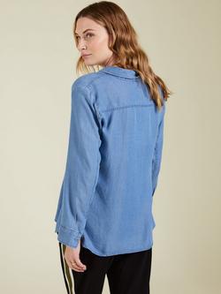 Isabella Oliver Raffa Maternity Shirt - view 2, Mid Indigo Wash