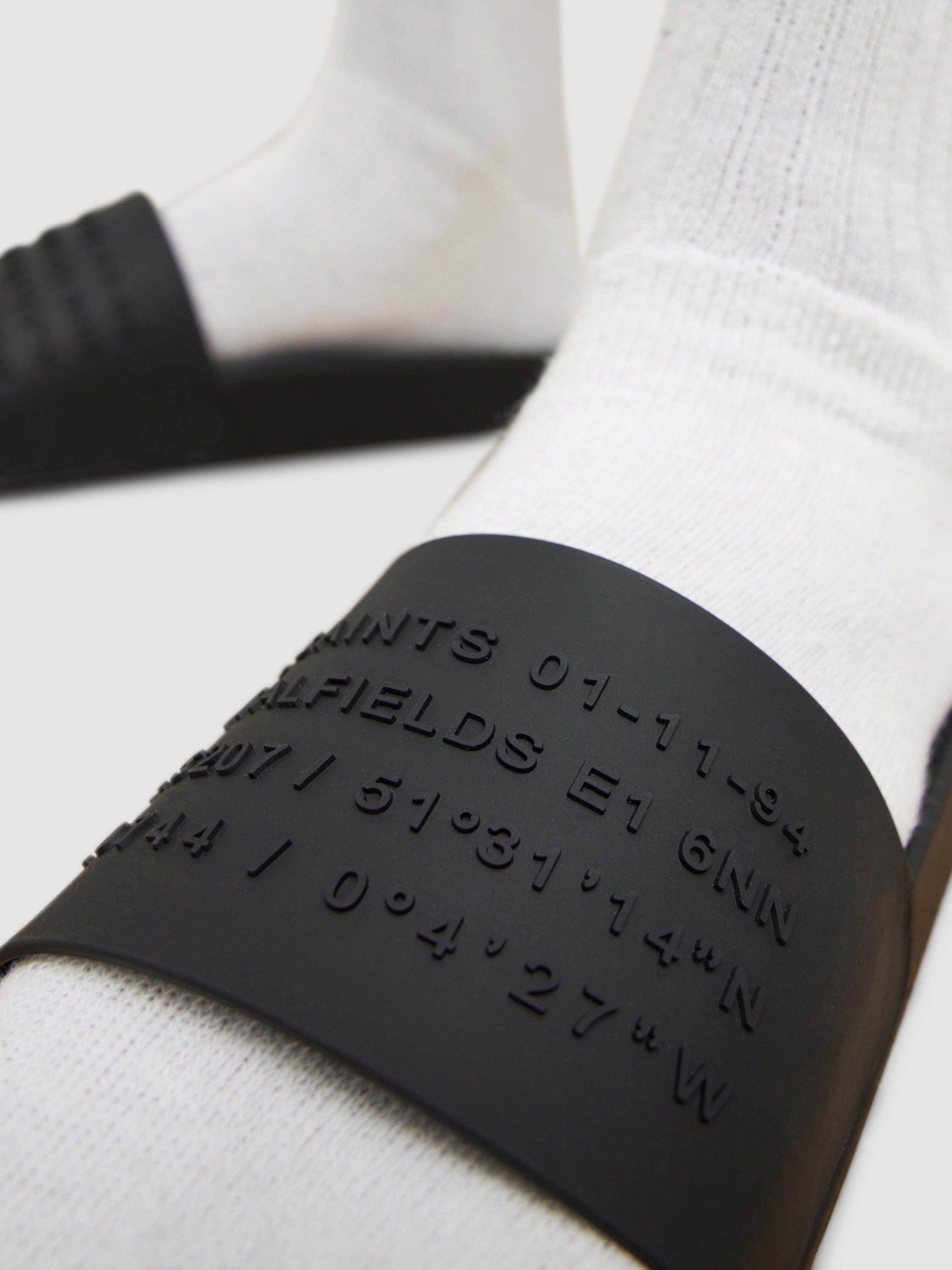 Product image 4 of 7, which shows AllSaints Renegade Slider Sandals, Black, 7