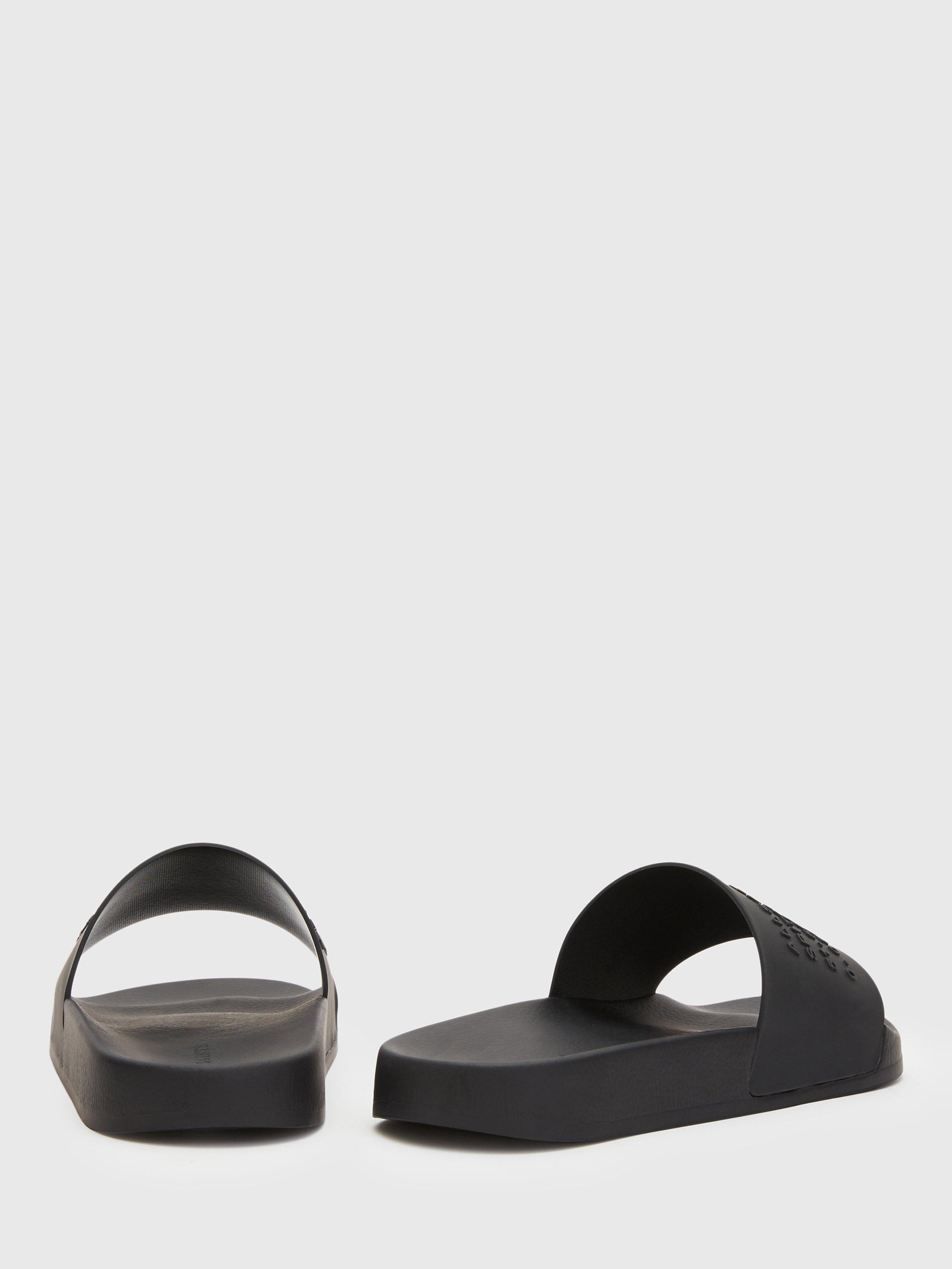 Product image 7 of 7, which shows AllSaints Renegade Slider Sandals, Black, 7