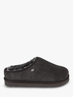 Just Sheepskin Louis Mule Slippers - view 2, Dark Grey