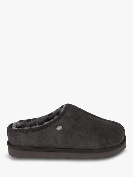 Just Sheepskin Louis Mule Slippers - view 2, Dark Grey