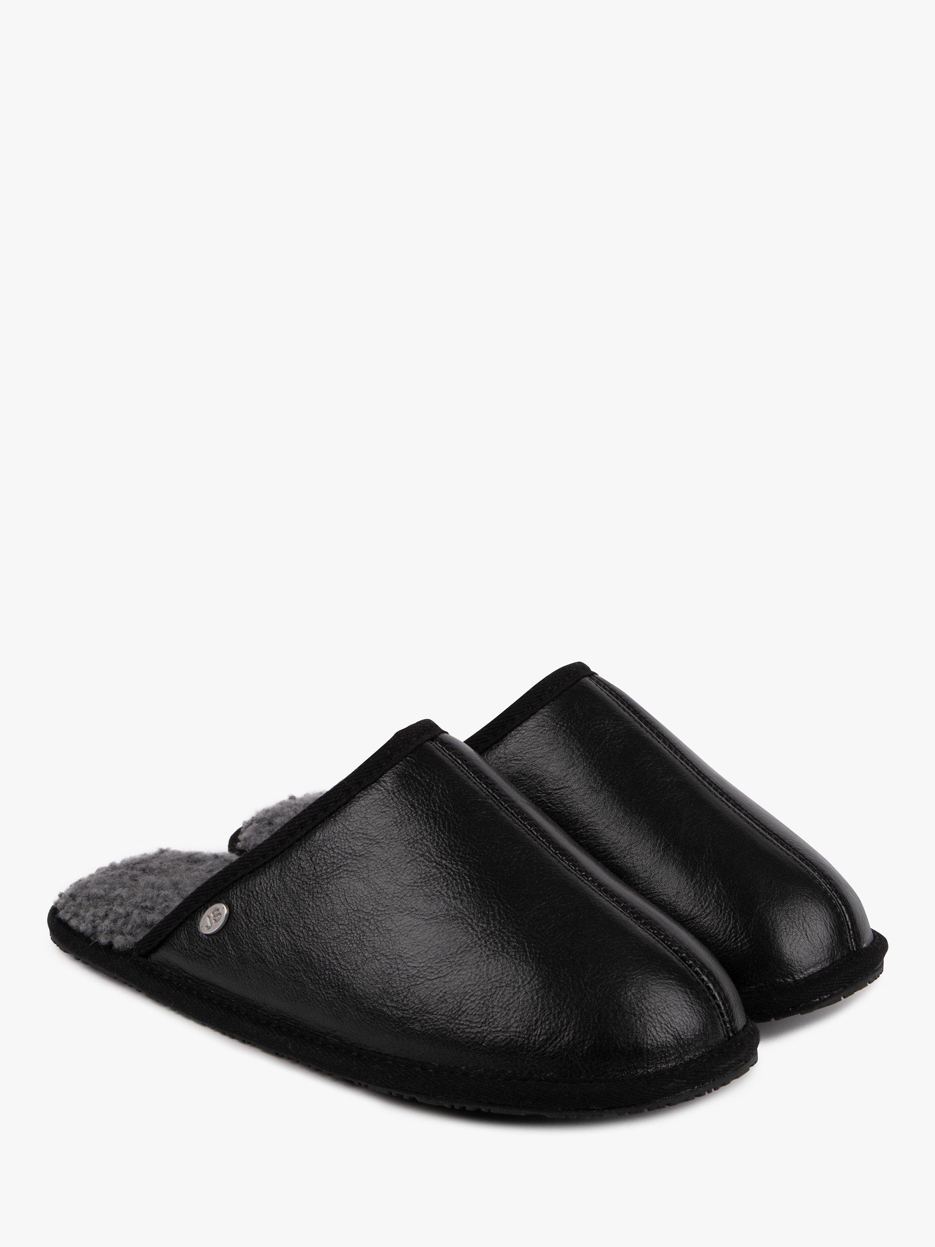 Just Sheepskin Cooper Leather Mule Slippers