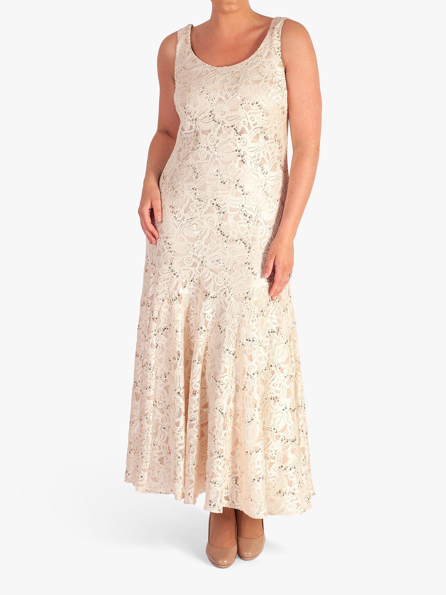 chesca Sequin Lace Maxi Dress