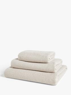 John Lewis Textured Towels, Greige
