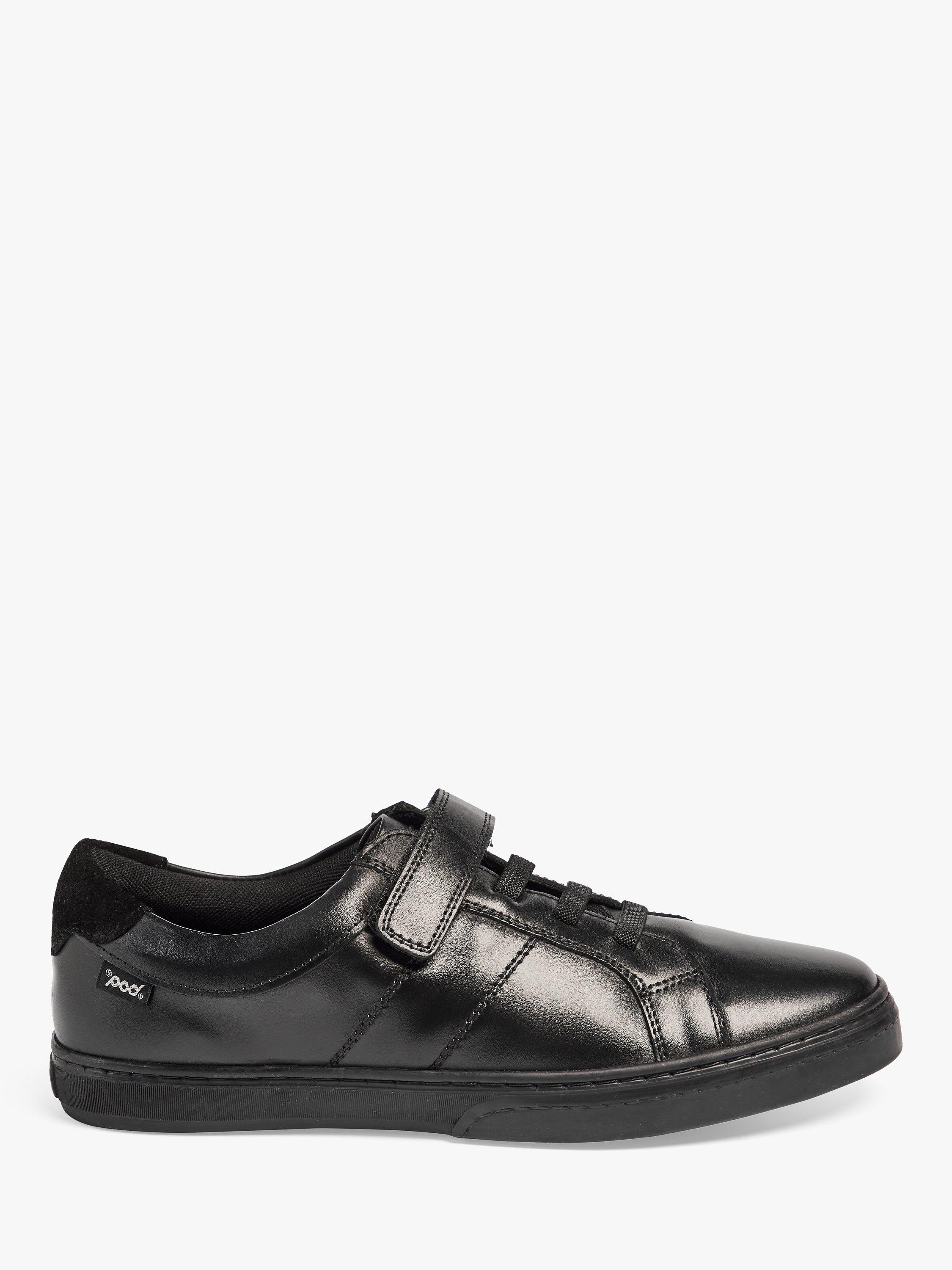 Pod Kids' Krew Leather School Shoes, Black