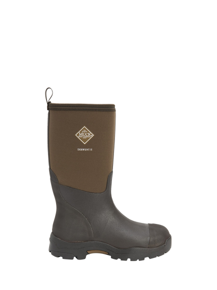 Muck Derwent II Slip On Mid Wellington Boots, Brown