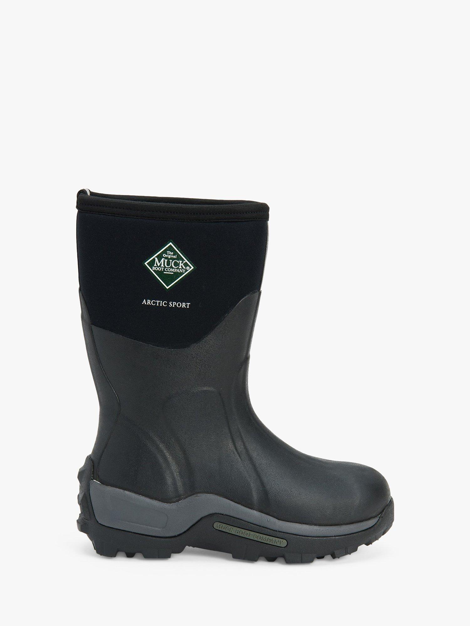 Muck Arctic Sport Pull On Short Wellington Boots Black