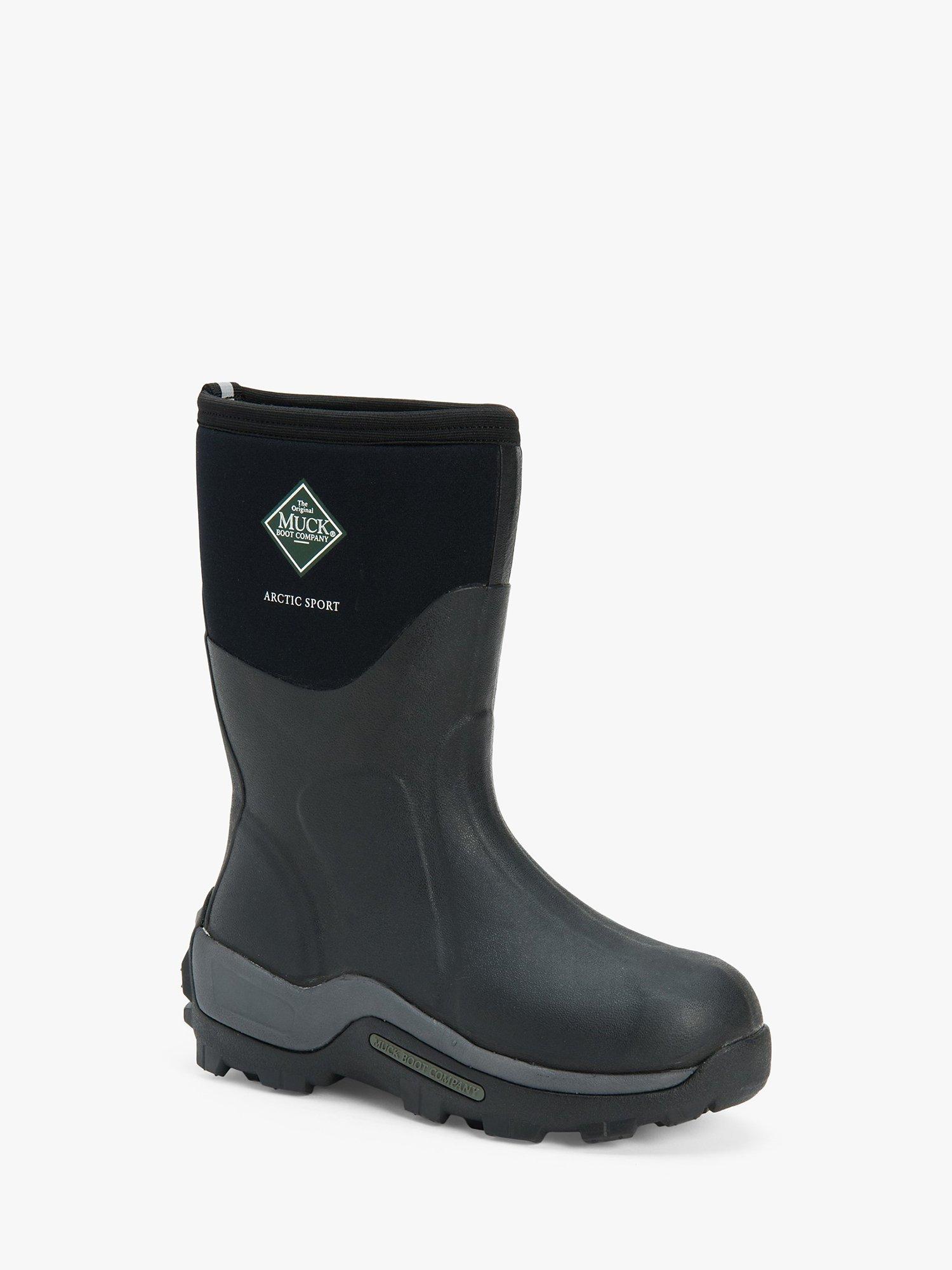 Muck Arctic Sport Pull On Short Wellington Boots Black