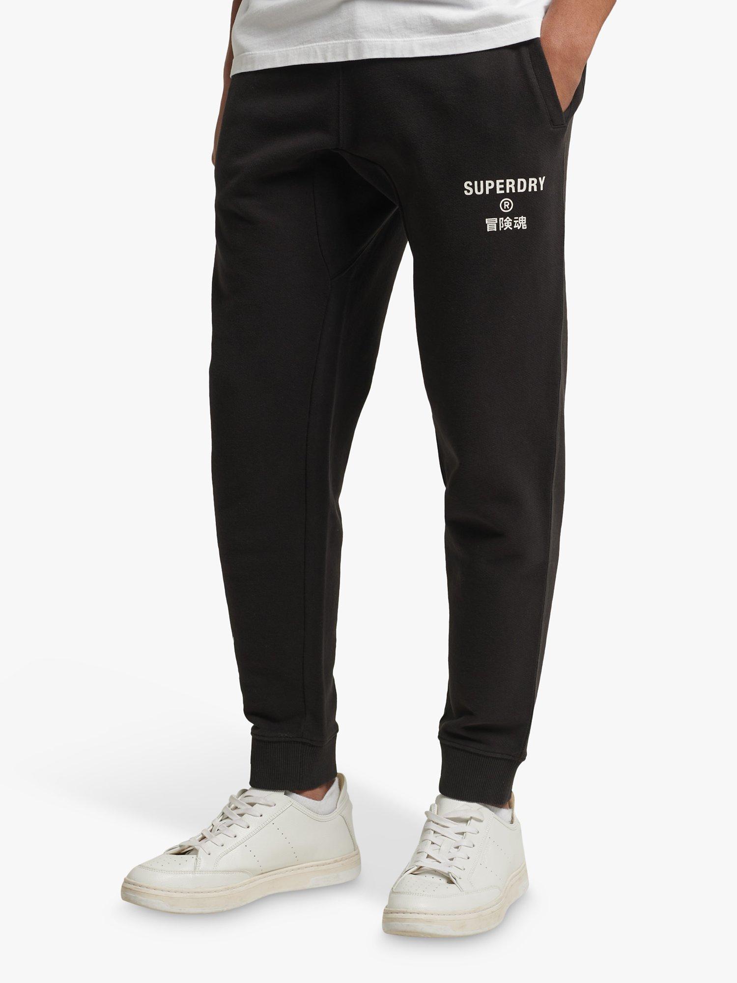 Superdry Cotton Sport Joggers, Black