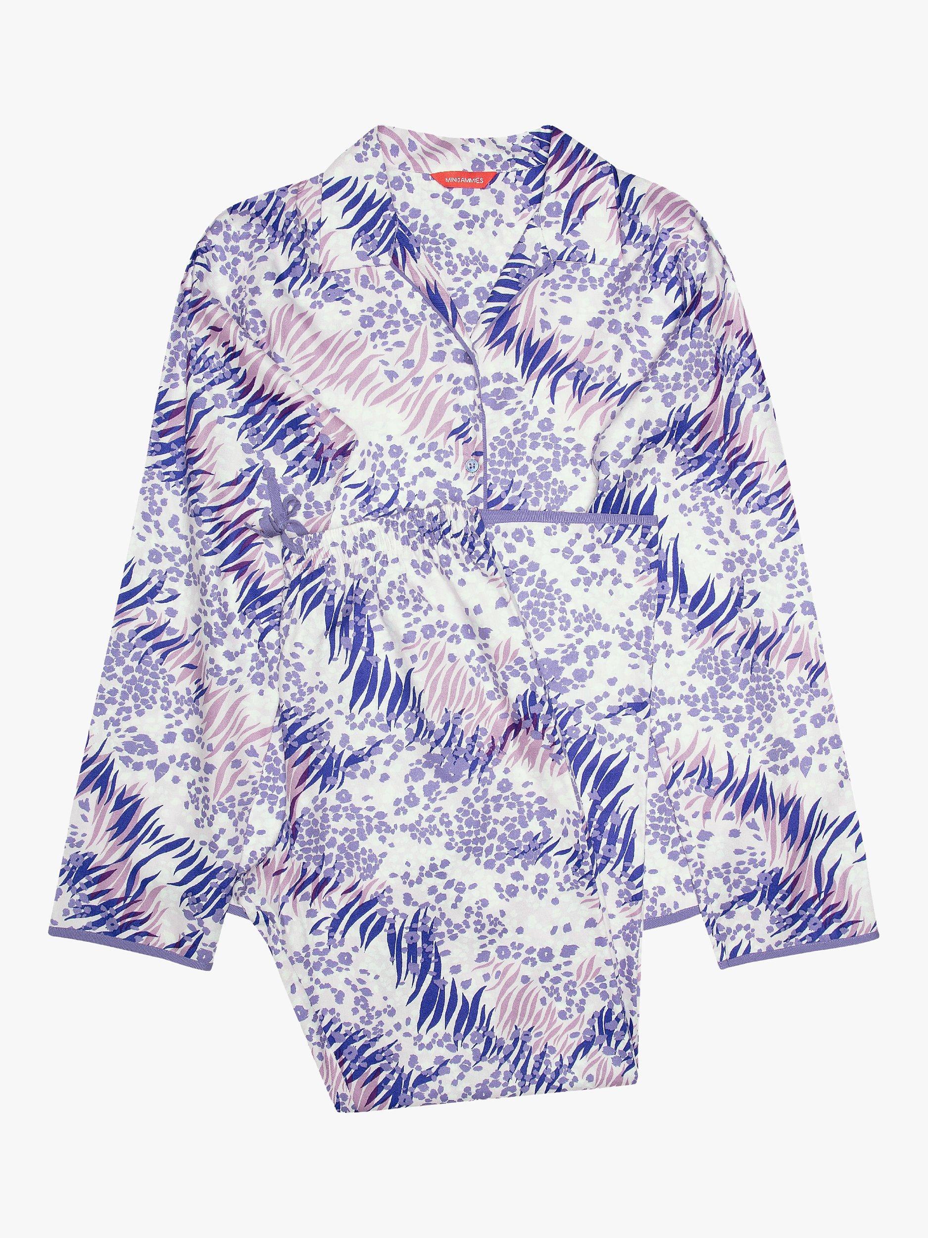 Product image 3 of 4, which shows Minijammies Kids' Camilla Animal Print Pyjama Set, Lilac, 2-3 years