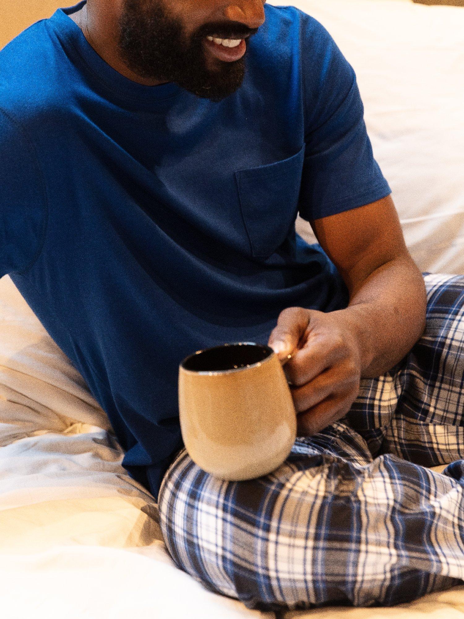 Product image 4 of 4, which shows Cyberjammies Apollo Short Sleeve Lounge Top, Blue, M