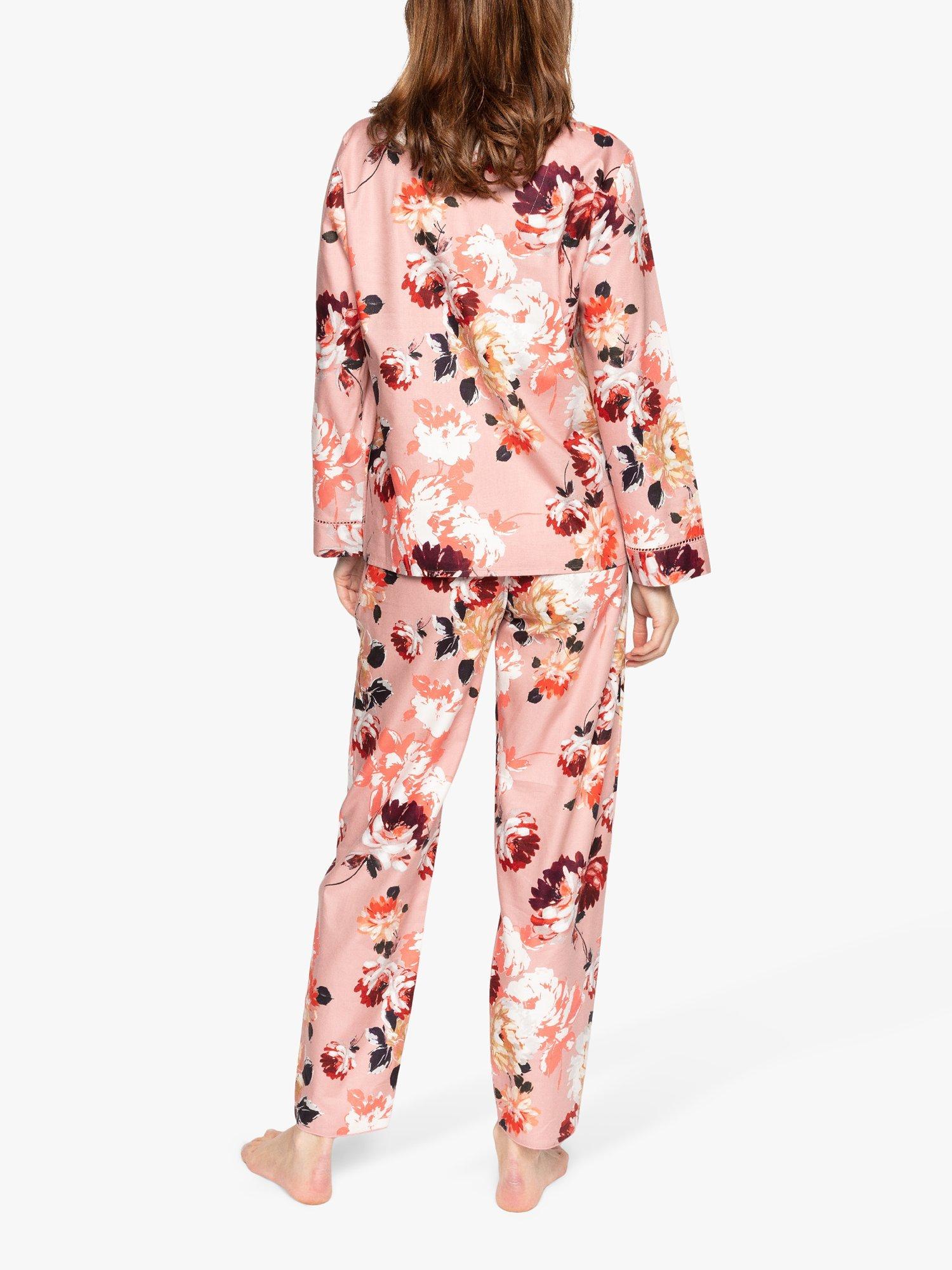 Product image 2 of 4, which shows Nora Rose by Cyberjammies Lillian Floral Print Pyjama Set, Pink/Multi, 8