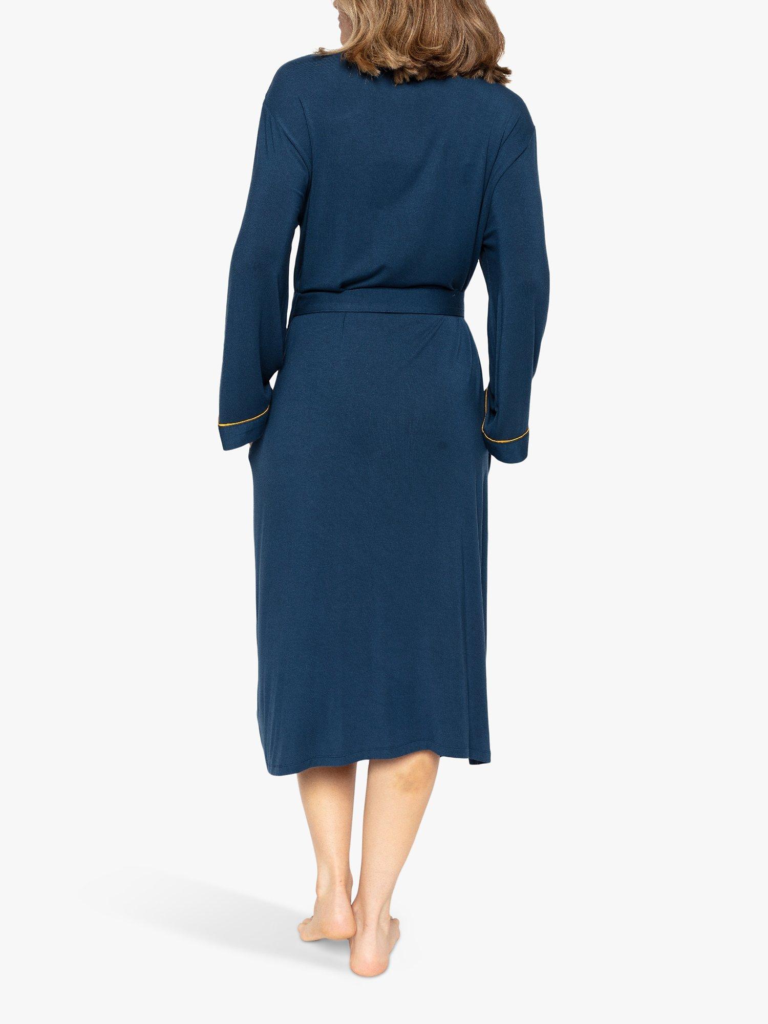 Product image 2 of 3, which shows Cyberjammies Verity Trim Dressing Gown, Petrol Blue, 8
