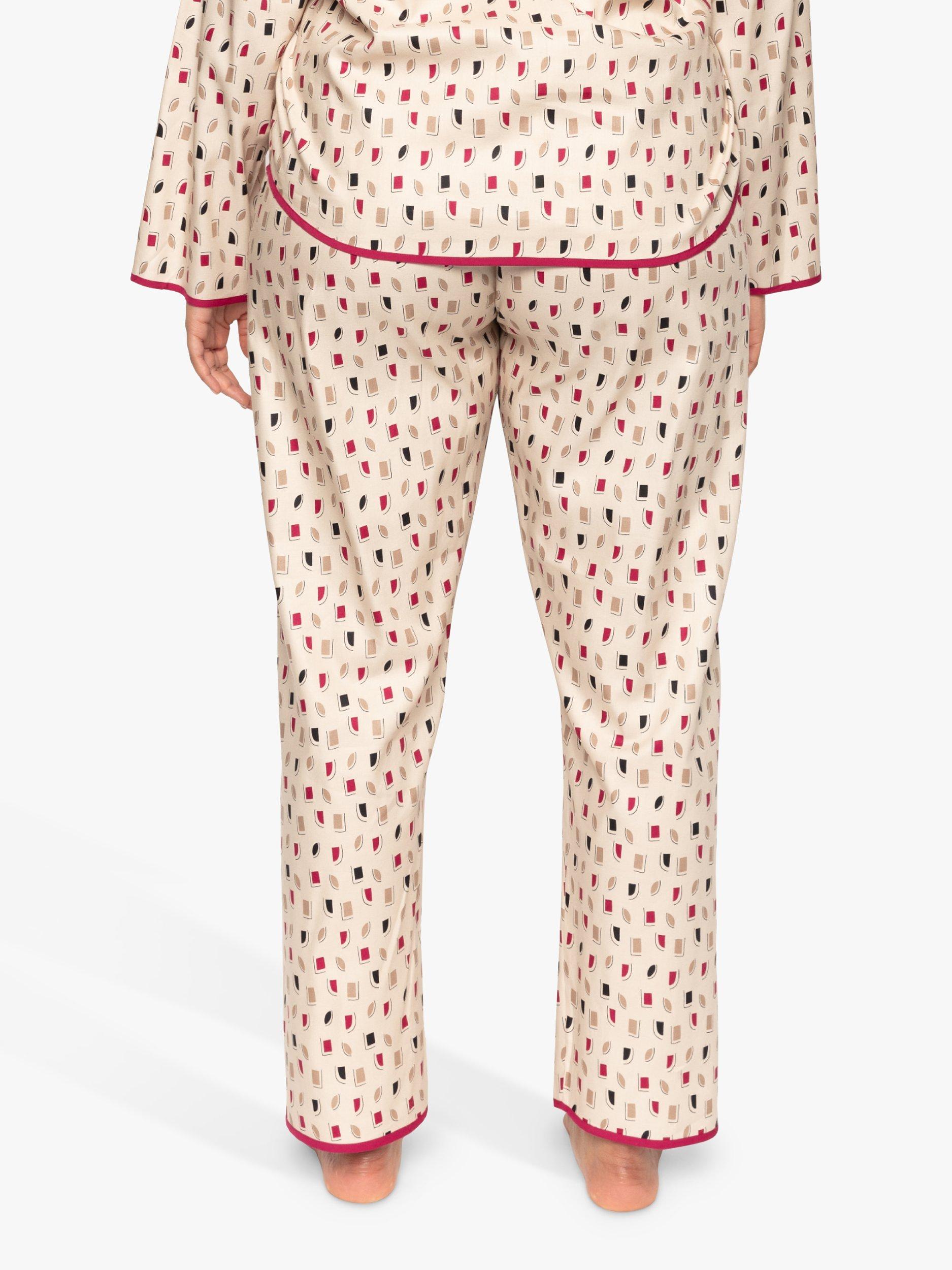 Product image 2 of 4, which shows Cyberjammies Naomi Geometric Print Pyjama Bottoms, Cream/Multi, 8
