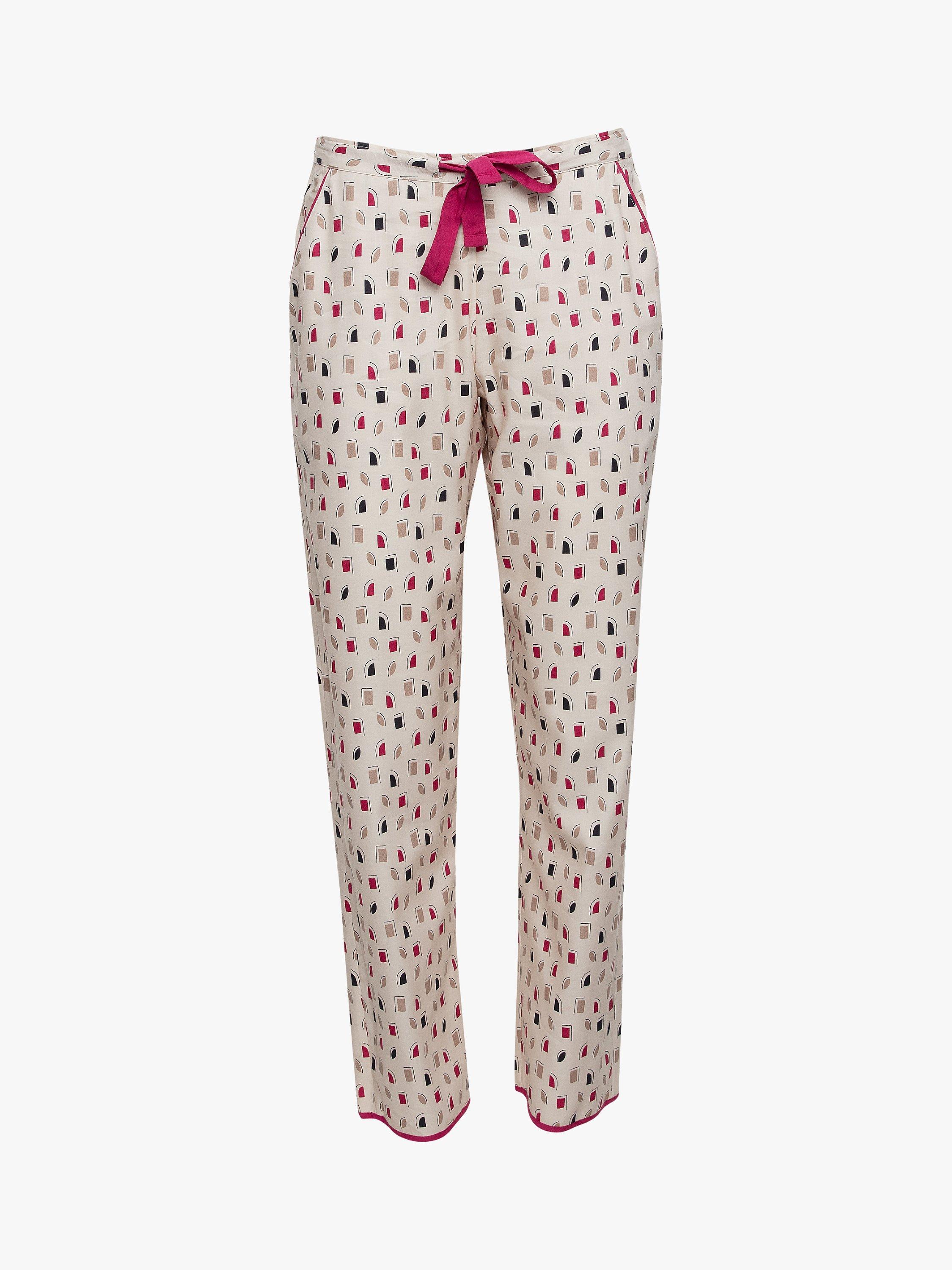 Product image 3 of 4, which shows Cyberjammies Naomi Geometric Print Pyjama Bottoms, Cream/Multi, 8