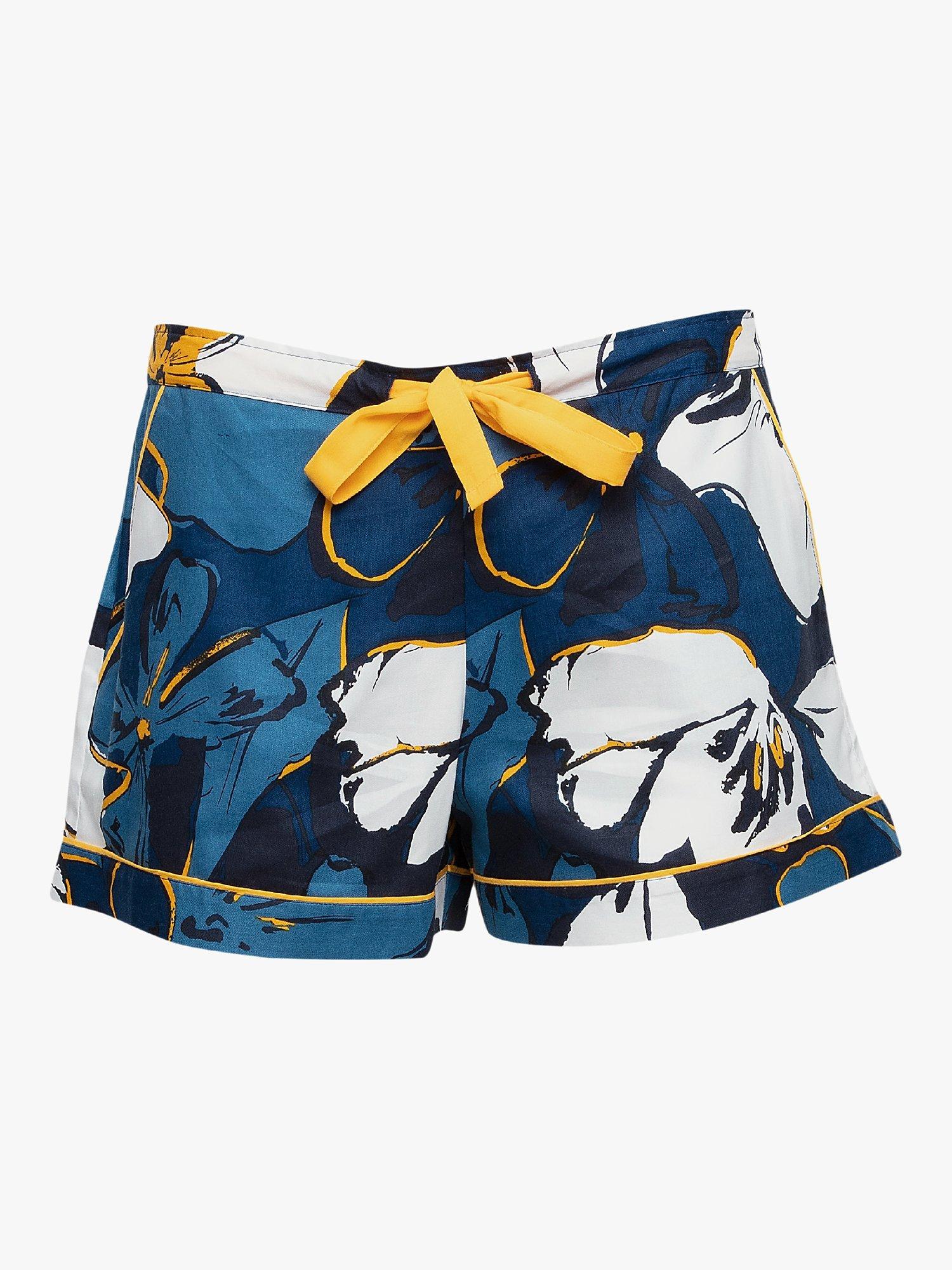 Product image 3 of 4, which shows Cyberjammies Verity Oversized Floral Pyjama Shorts, Blue, 8
