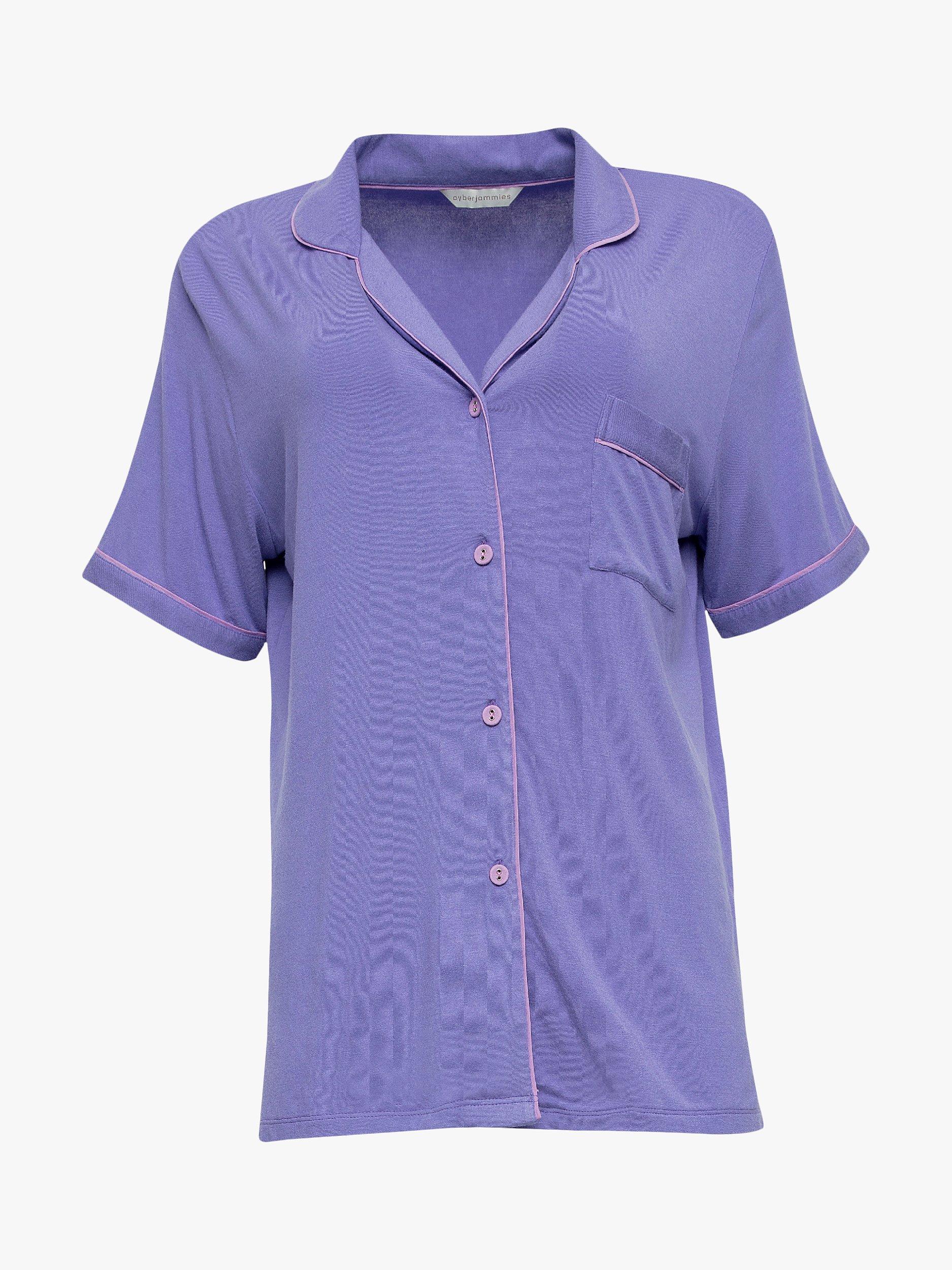 Product image 3 of 5, which shows Cyberjammies Camilla Jersey Shorts Pyjamas, Lilac, 8