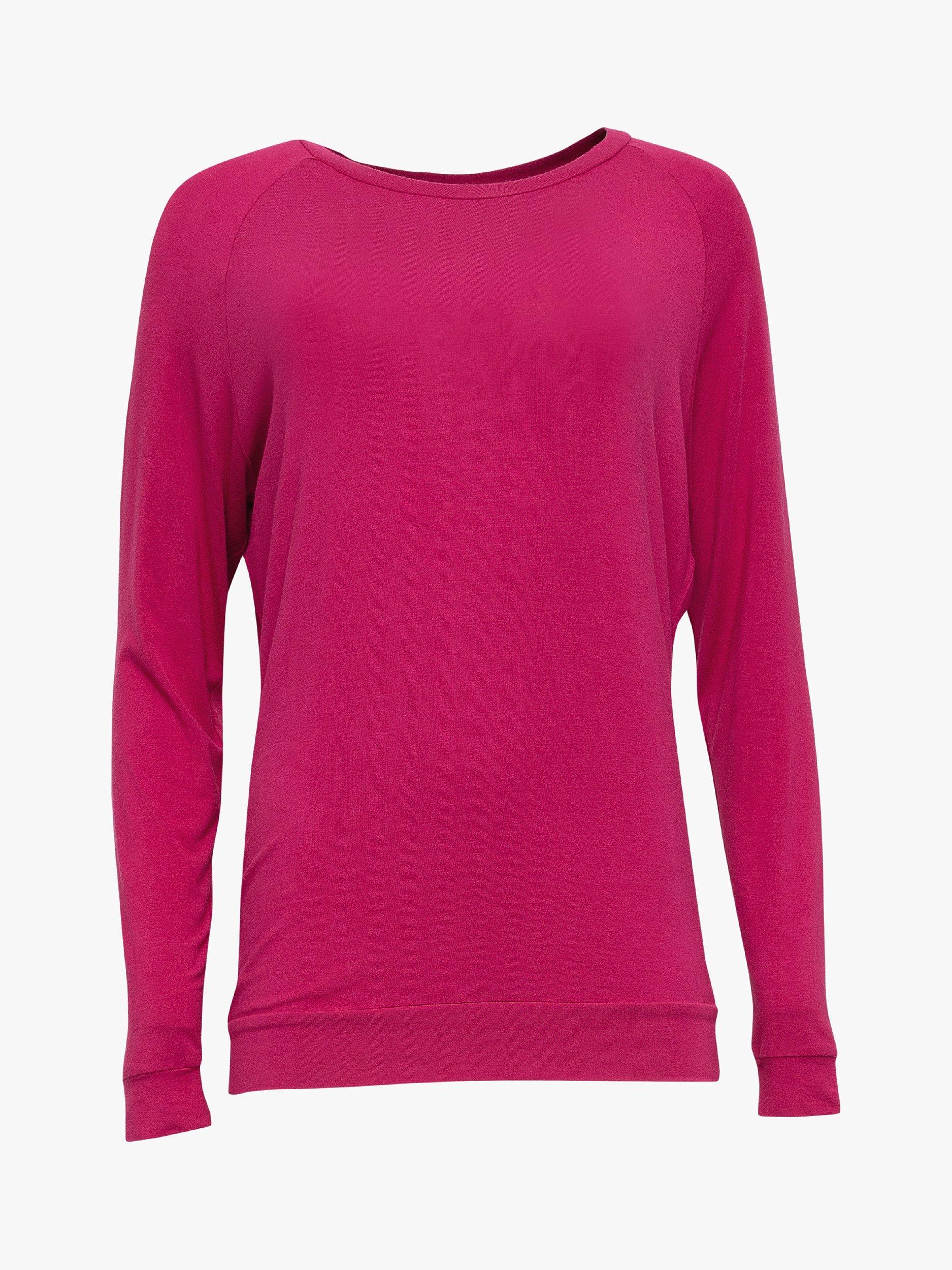 Product image 3 of 4, which shows Cyberjammies Naomi Knit Long Sleeve Pyjama Top, Fuchsia, 8