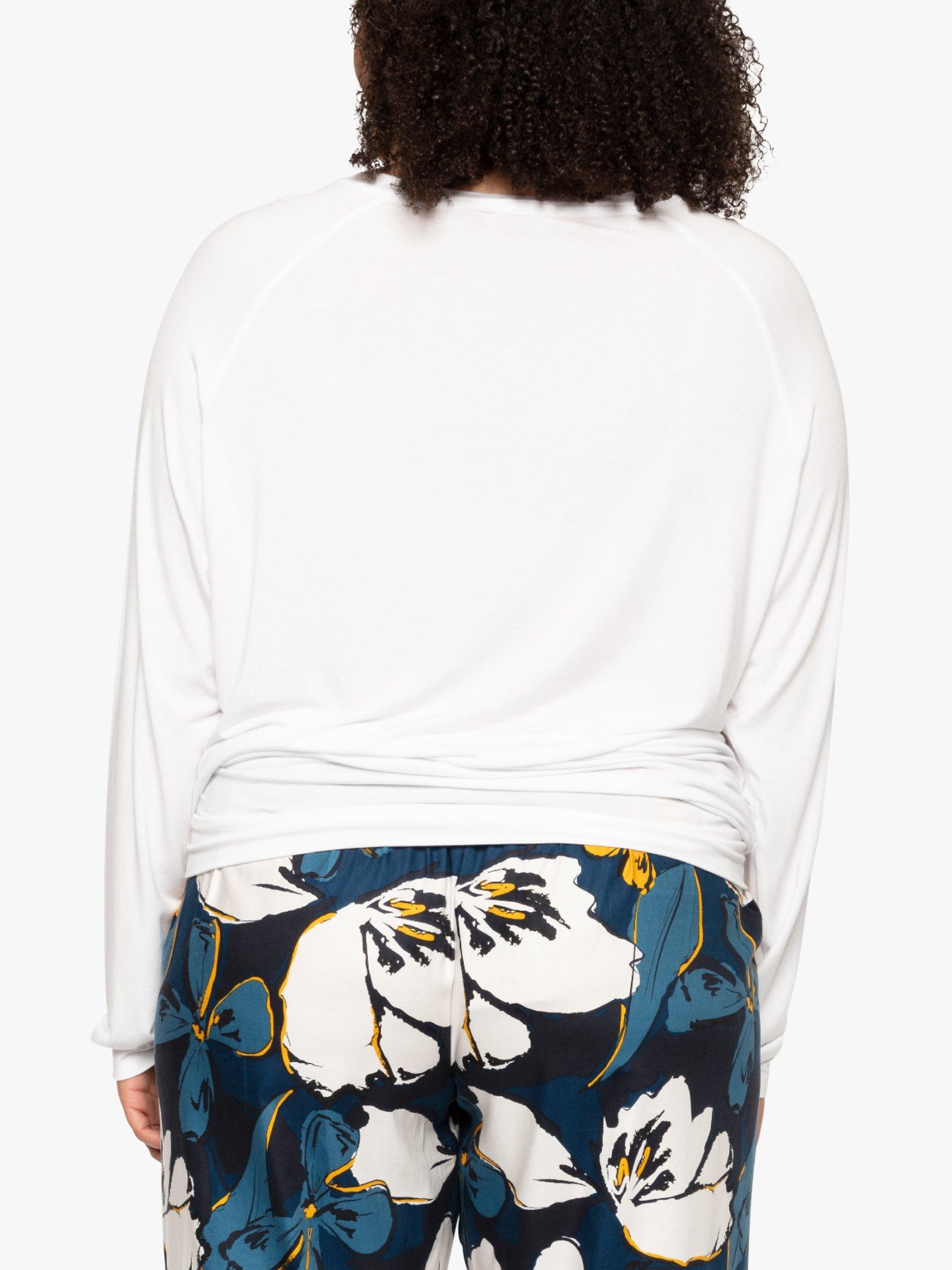 Cyberjammies Naomi Knit Long Sleeve Pyjama Top, White, 8
