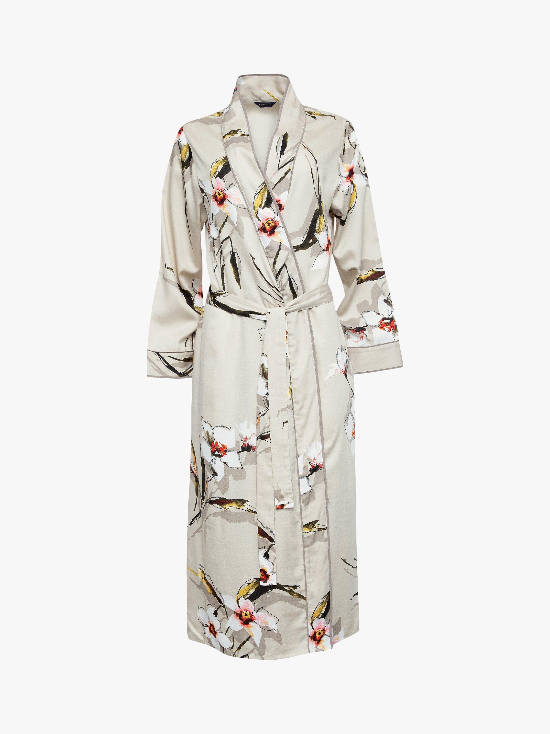 Fable & Eve Carnaby Dressing Gown, Beige, 8
