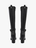 Carvela Silver Leather Knee High Boots, Black