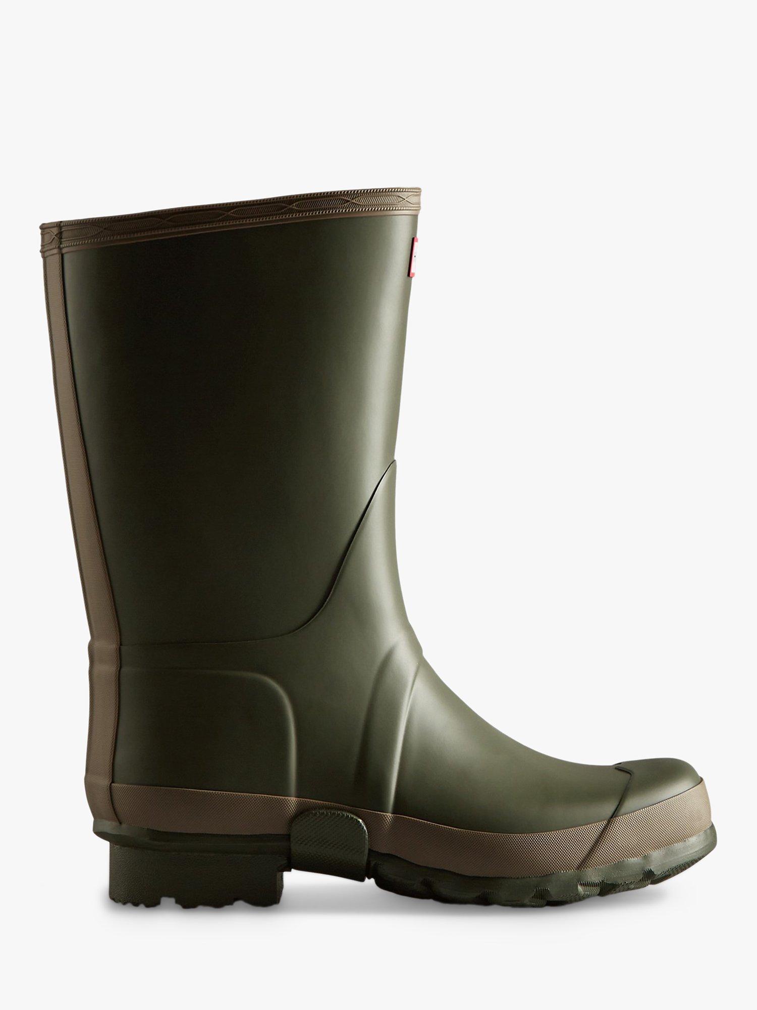 Hunter Gardener Rubber Wellington Boots Dark Olive