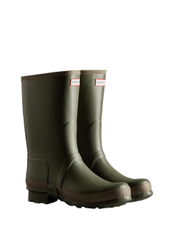 Hunter Gardener Rubber Wellington Boots - view 2, Dark Olive