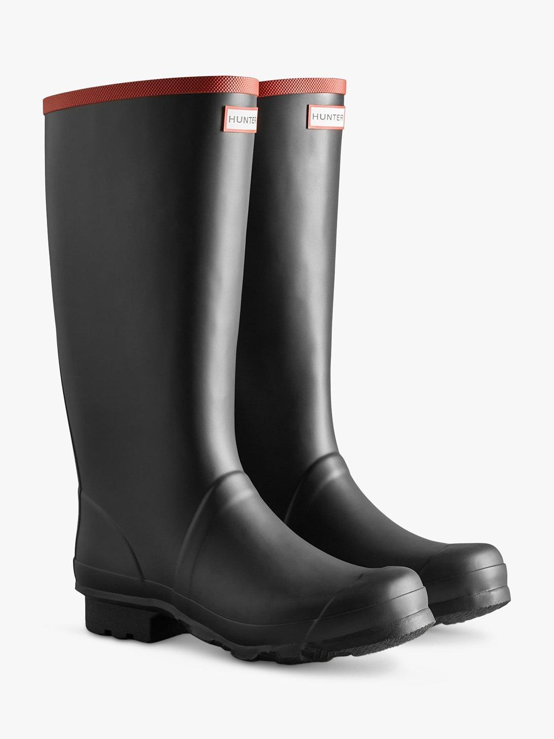 Hunter Argyll Full Knee Wellington Boots, Black, 5