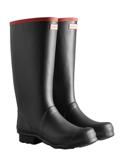Hunter Argyll Full Knee Wellington Boots - view 2, Black