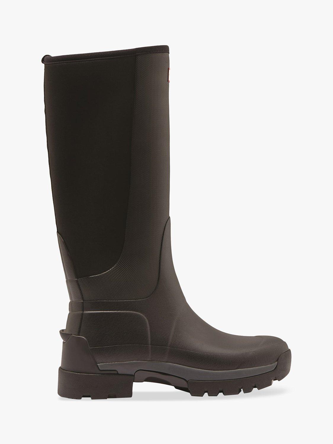 Product image 1 of 4, which shows Hunter Balmoral Hybrid Tall Wellington, Black, 8
