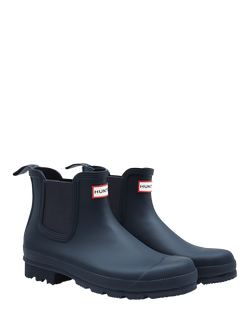 Hunter Original Chelsea Wellington Boots - view 2, Navy