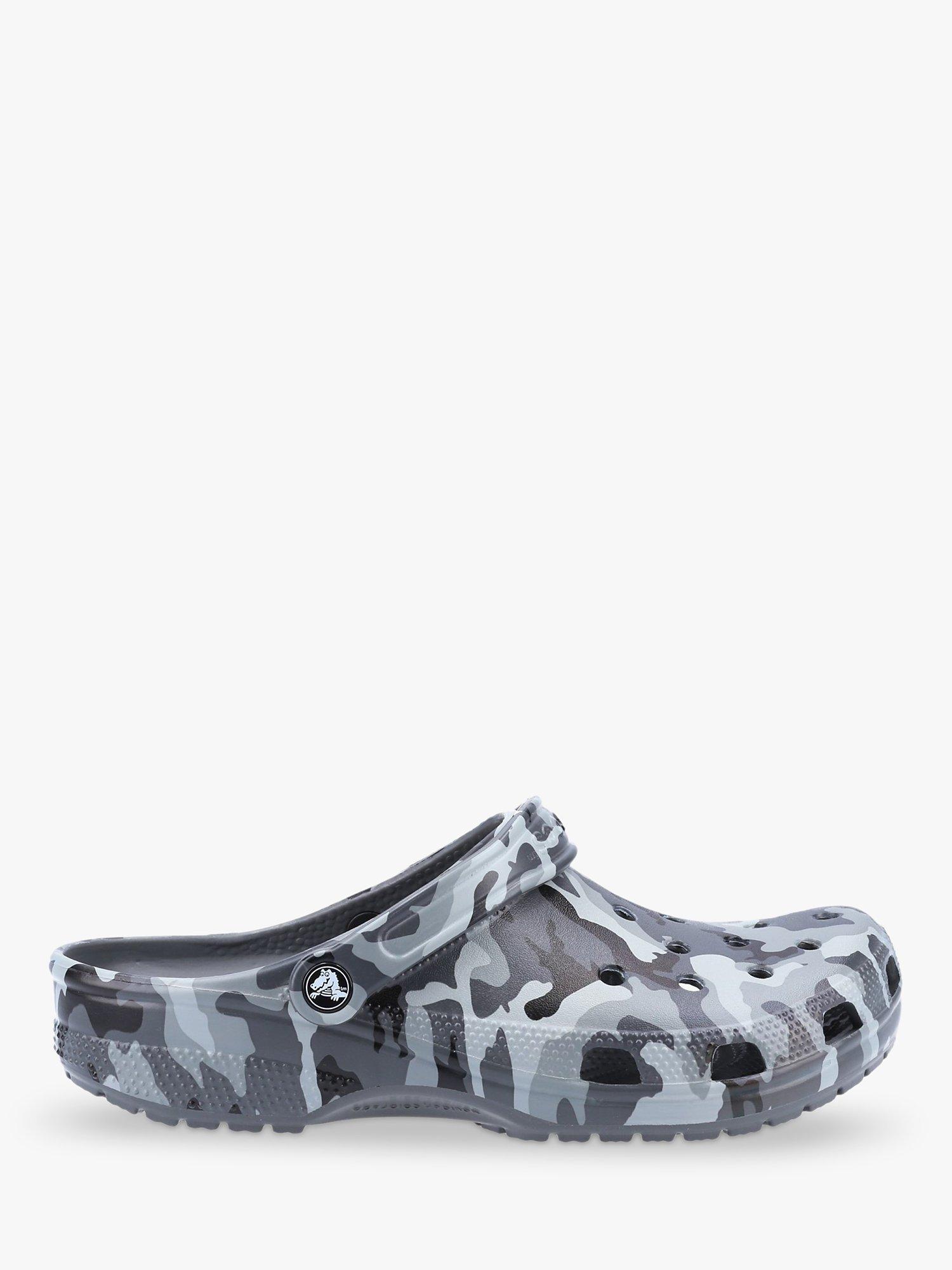 Crocs Seasonal Camouflage Clogs, Grey, 6