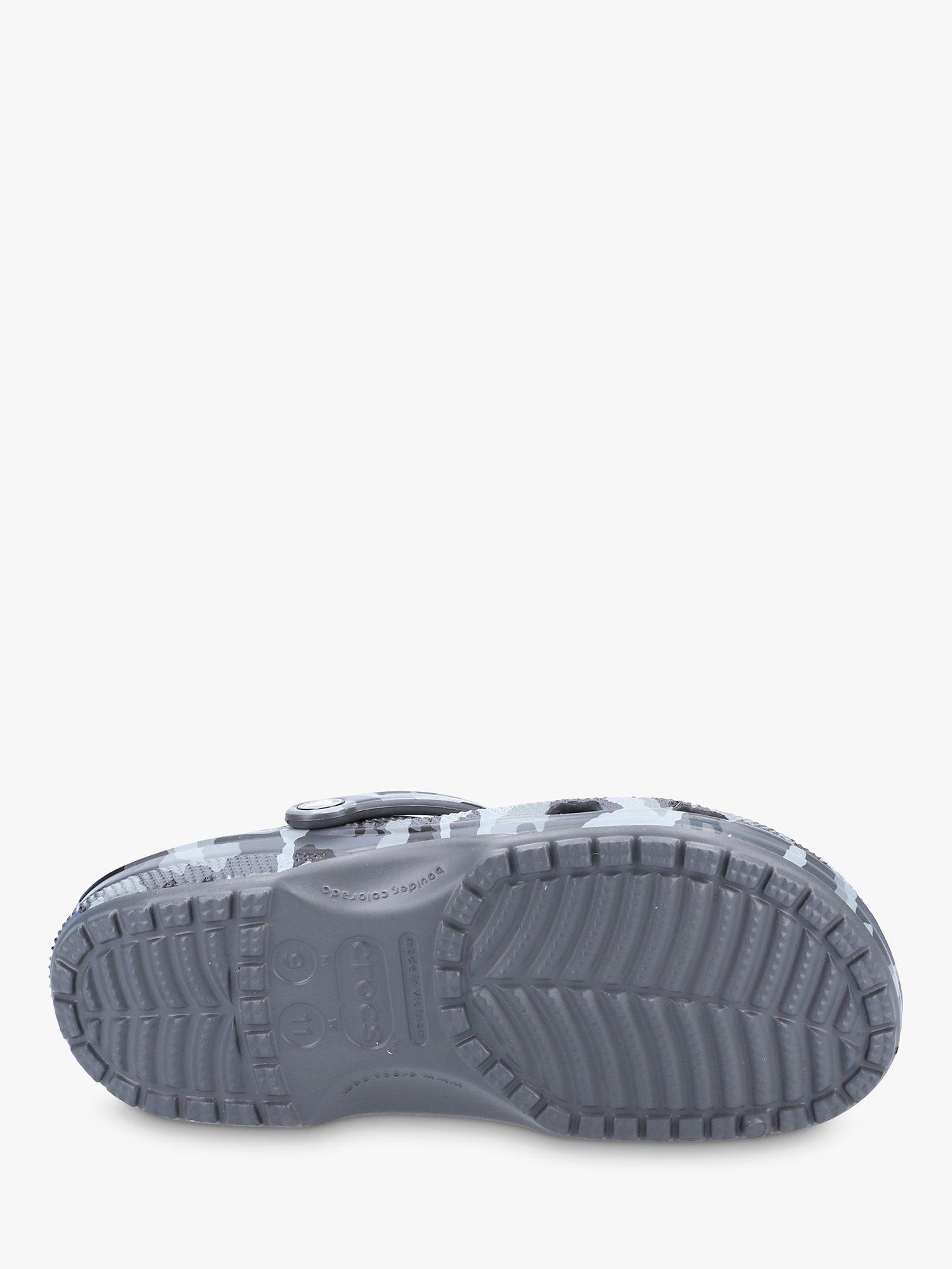 Crocs Seasonal Camouflage Clogs, Grey, 6