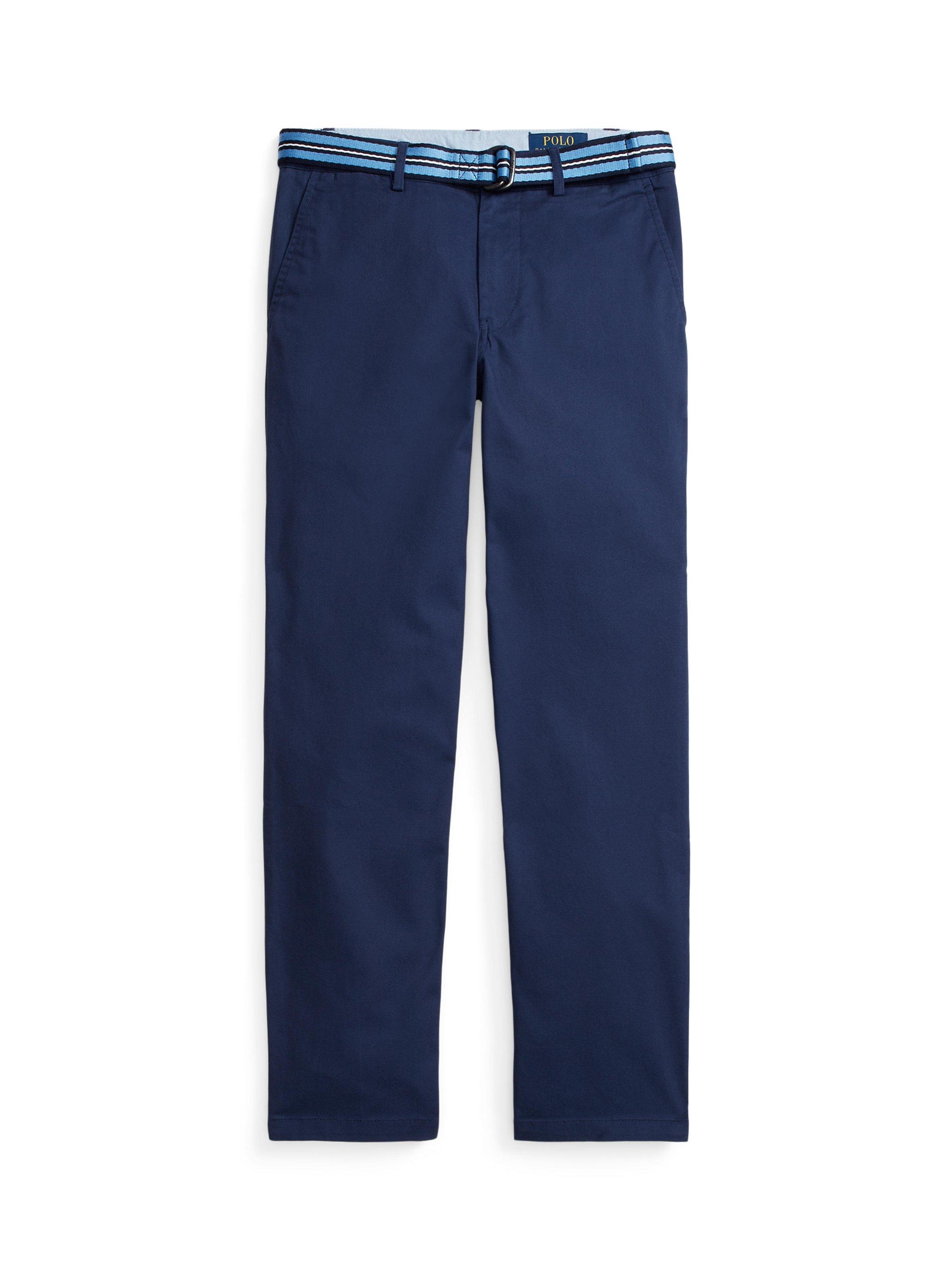 Product image 4 of 5, which shows Ralph Lauren Kids' Belted Chino Trousers, Newport Navy, 18 months