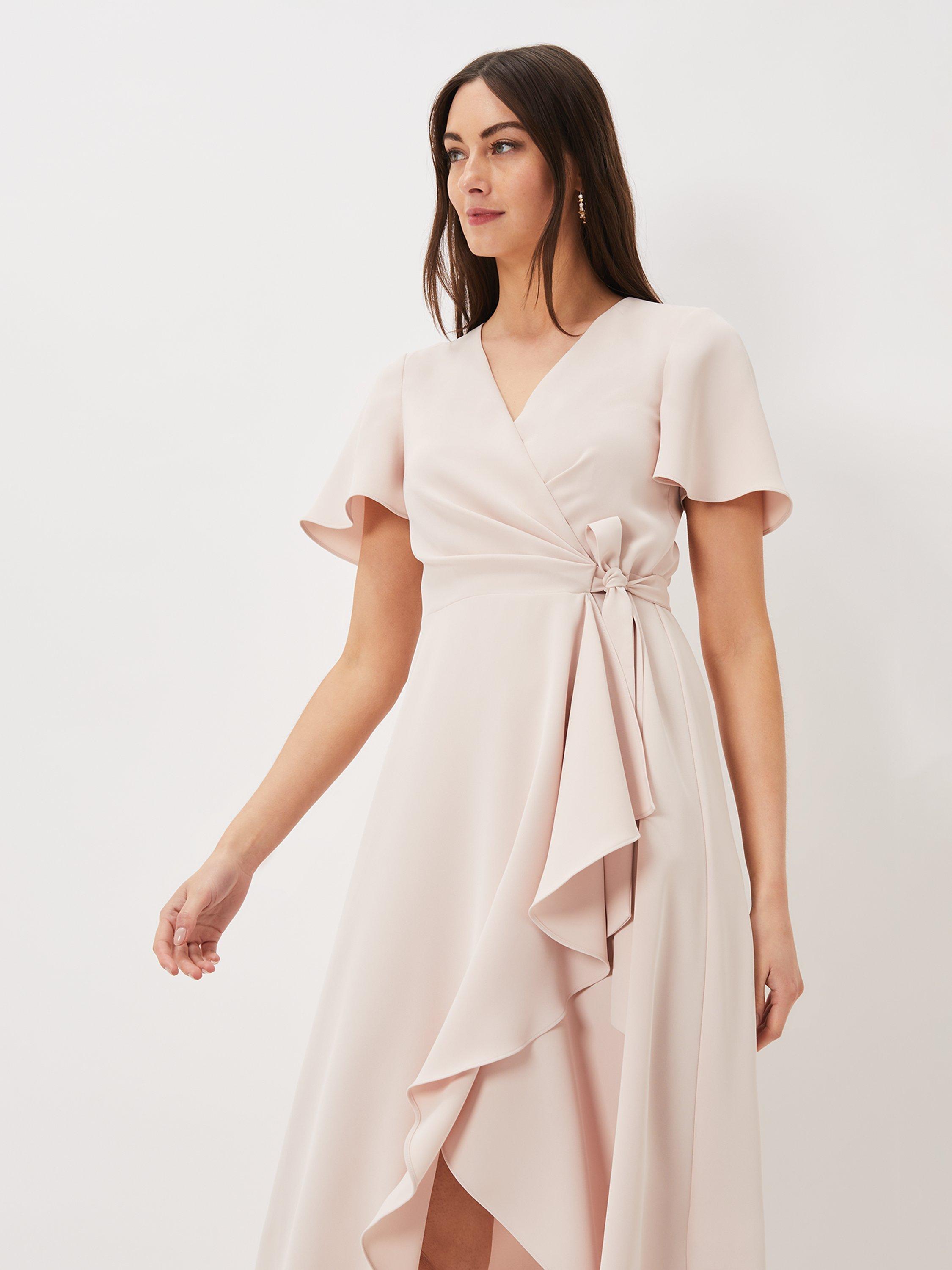 Product image 4 of 7, which shows Phase Eight Julissa Wrap Dress, Cameo, 14