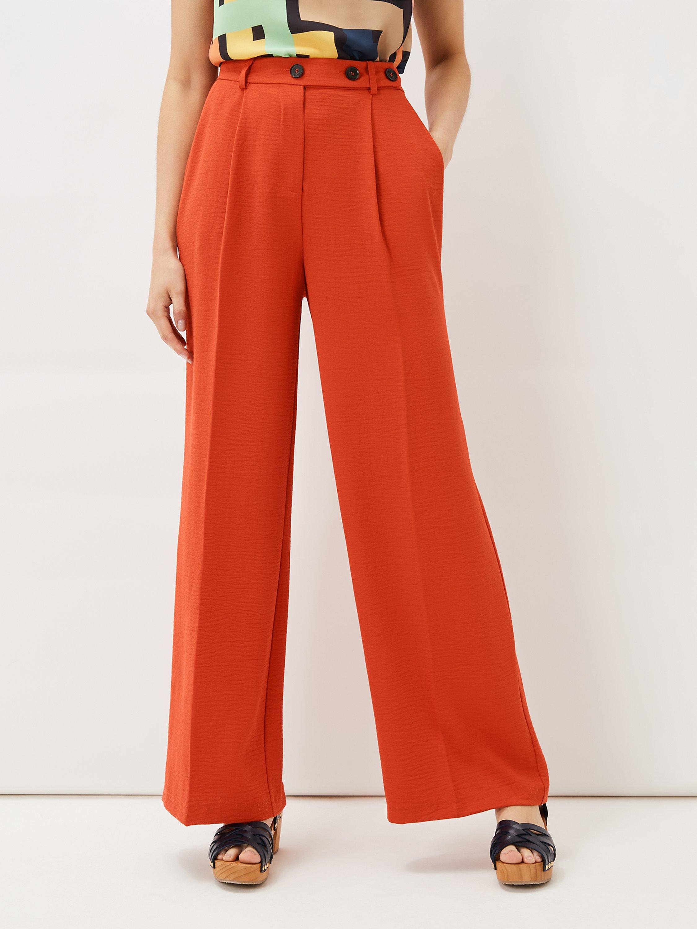 Phase Eight Opal Wide Leg Tailored Trousers, Orange