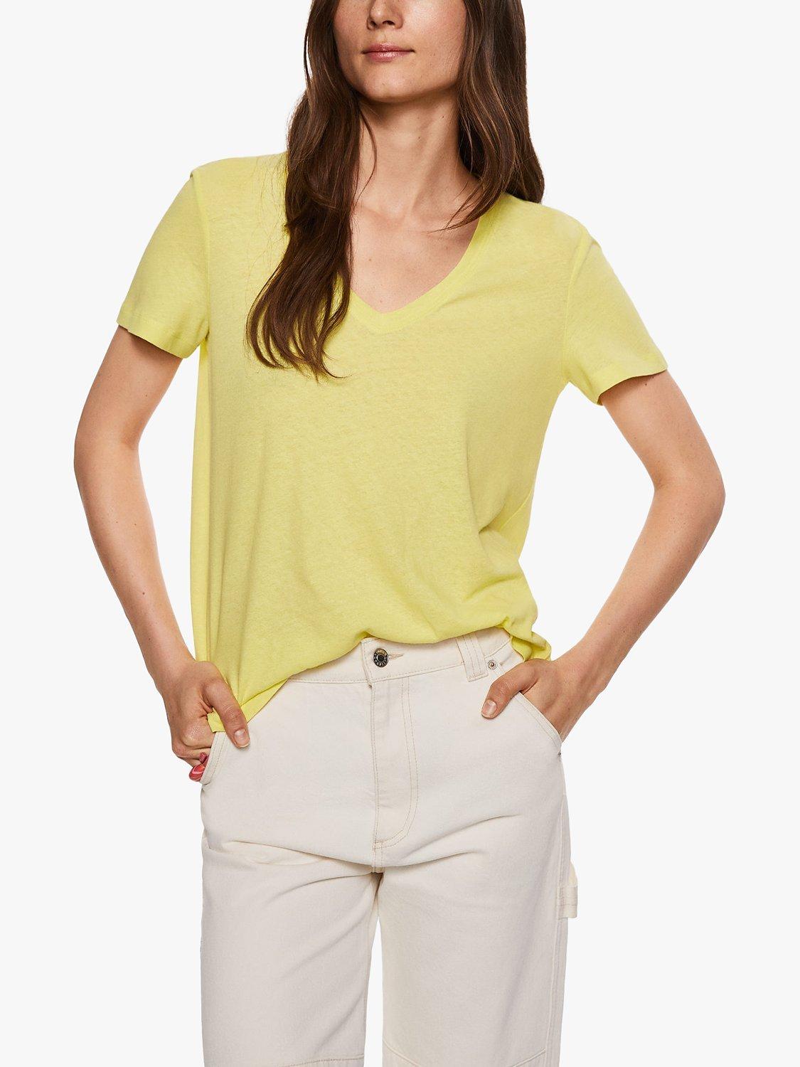 Mango Luki V-Neck T-Shirt, Yellow, XXXXXL