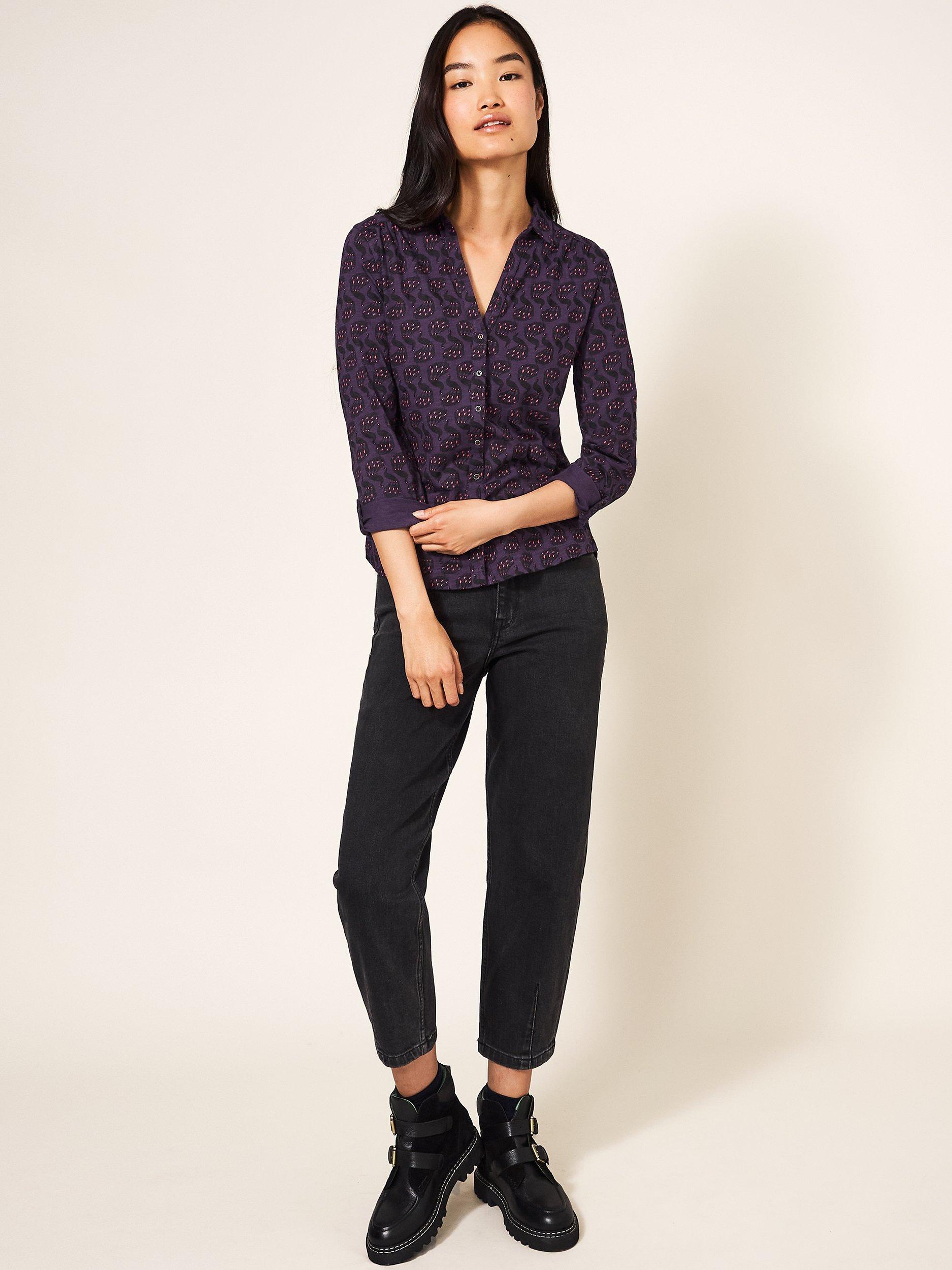 White Stuff Annie Floral Print Jersey Shirt