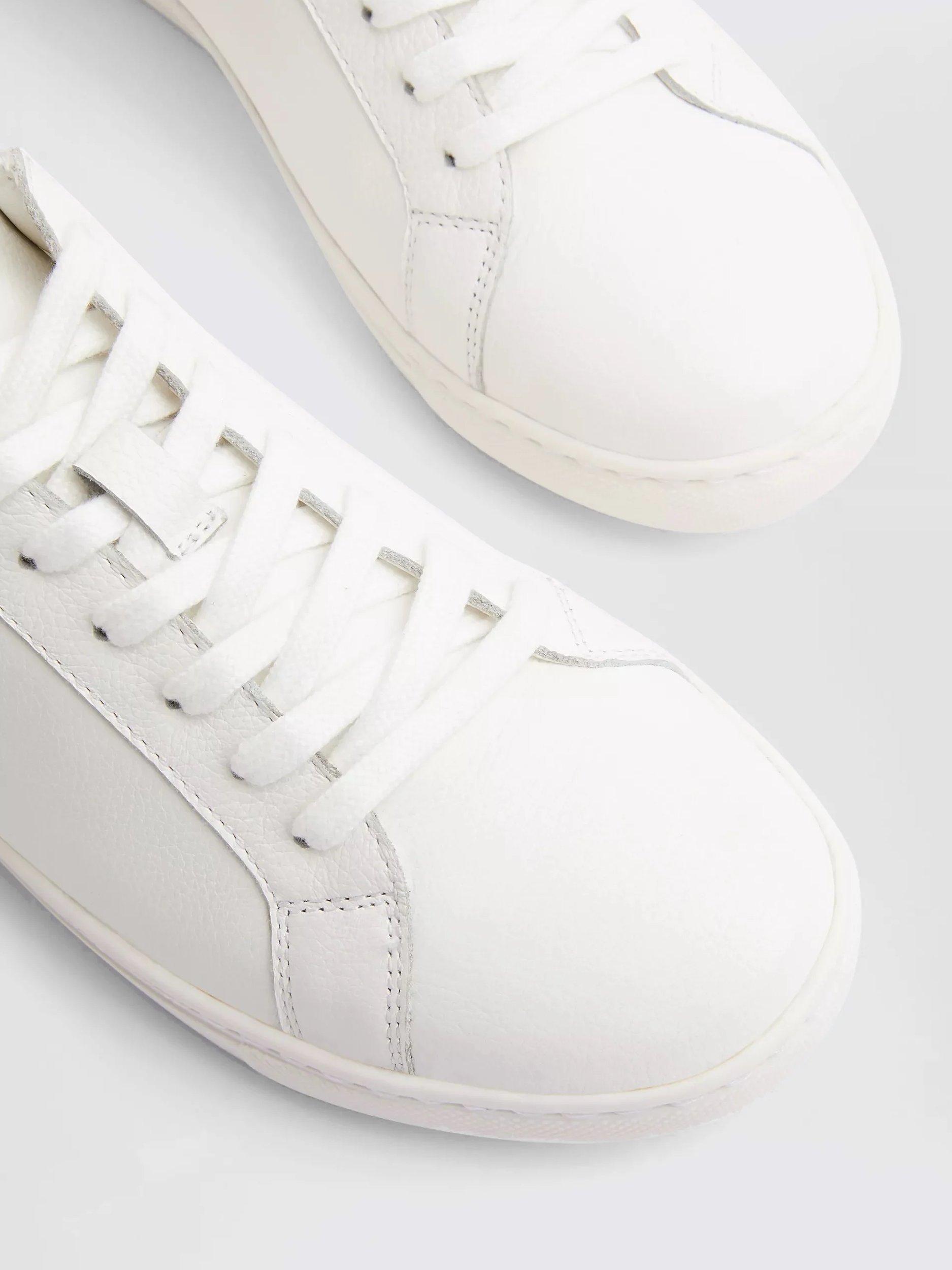 Mens trainers white leather online