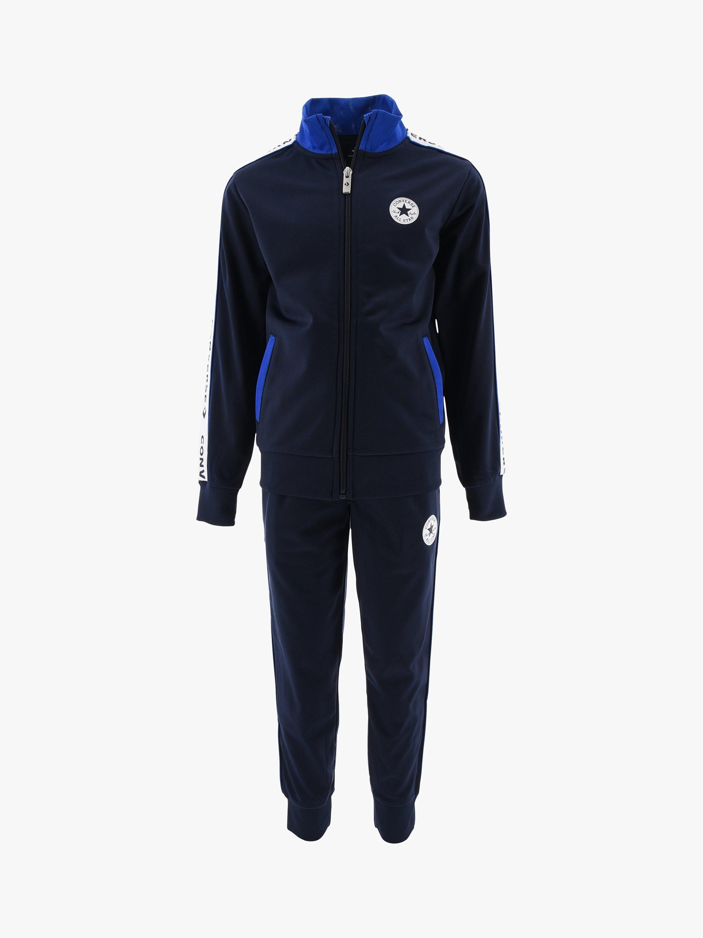 Converse Kids' Tape Zip-Through Jacket & Joggers Set, Obsidian