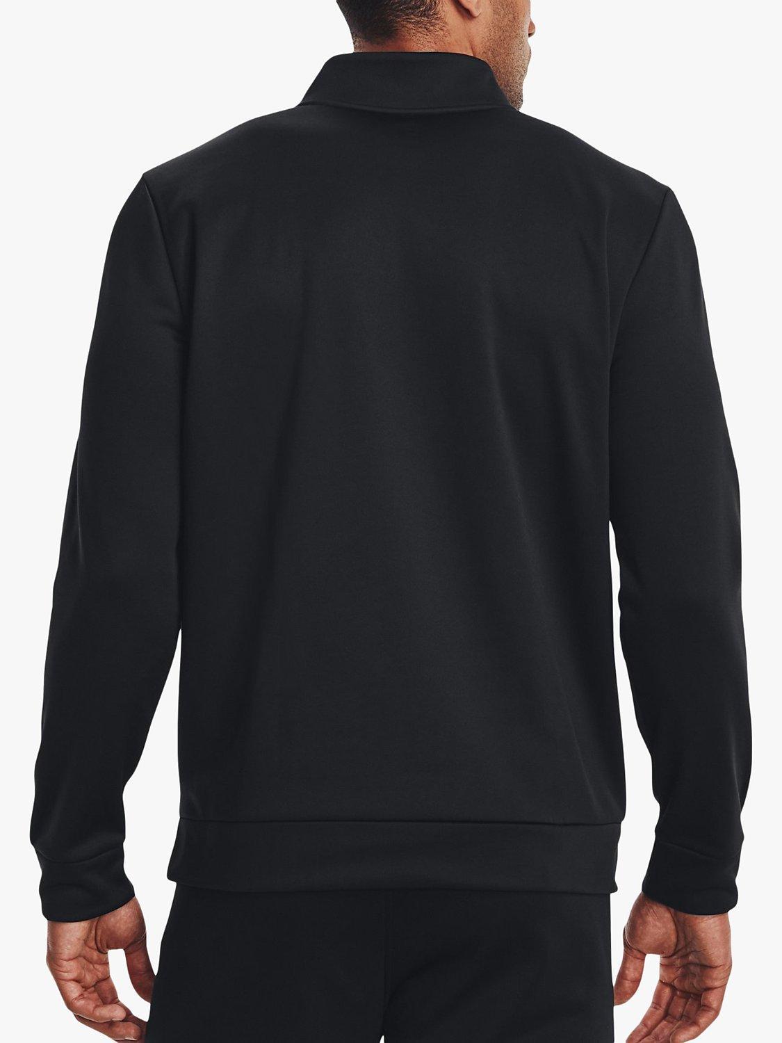 Product image 2 of 6, which shows Under Armour Armour Fleece® 1/2 Zip Long Sleeve Gym Top, Black, S