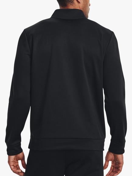 Under Armour Armour Fleece® 1/2 Zip Long Sleeve Gym Top - view 2, Black