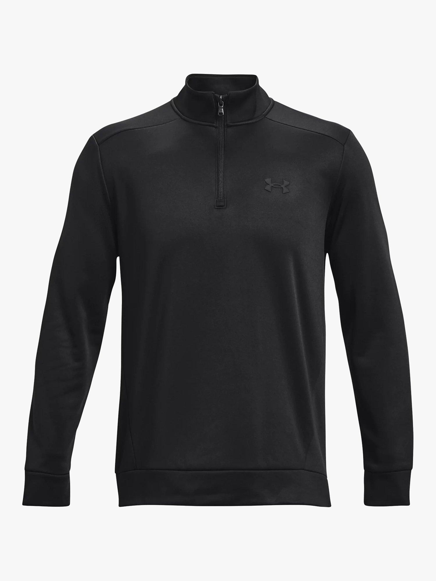 Product image 5 of 6, which shows Under Armour Armour Fleece® 1/2 Zip Long Sleeve Gym Top, Black, S