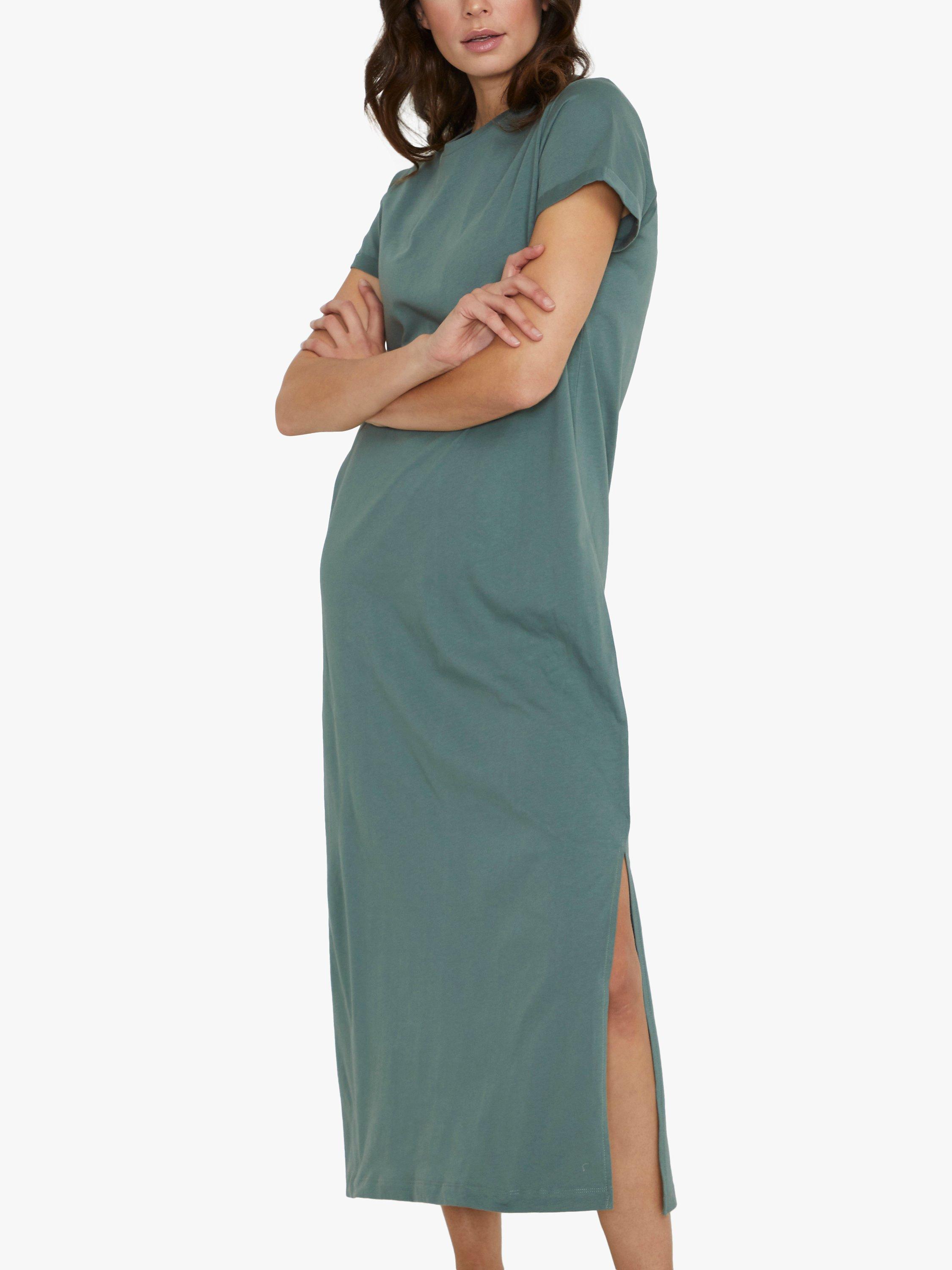 Product image 2 of 6, which shows KAFFE Kacelina Midi T-Shirt Dress, Balsam Green, 8