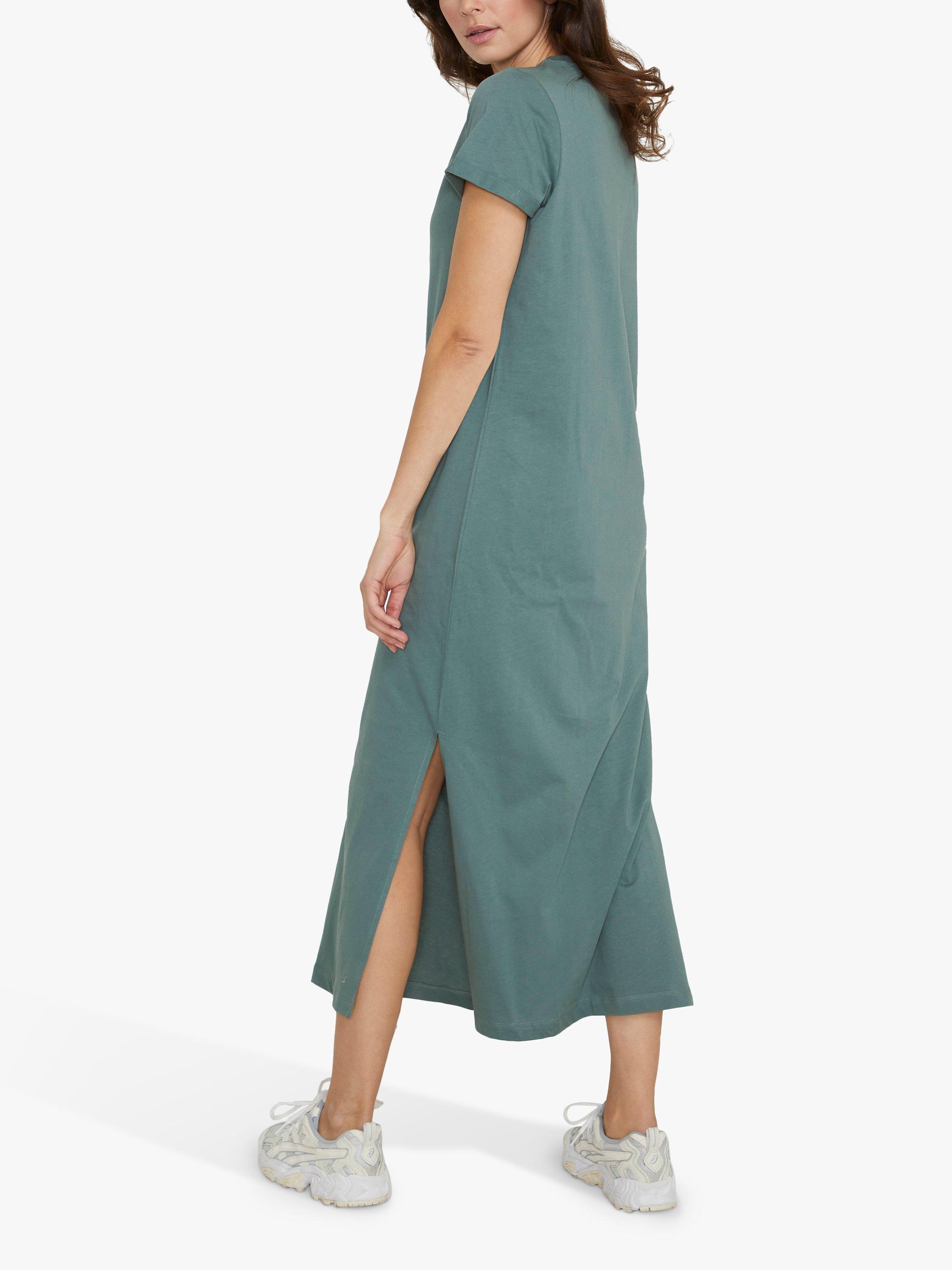 Product image 3 of 6, which shows KAFFE Kacelina Midi T-Shirt Dress, Balsam Green, 8