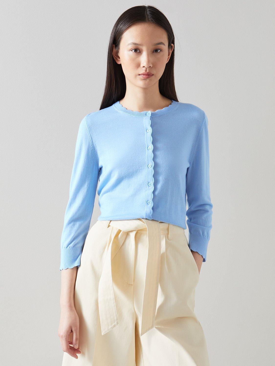 L.K.Bennett Betty Scallop Detail Wool Cardigan